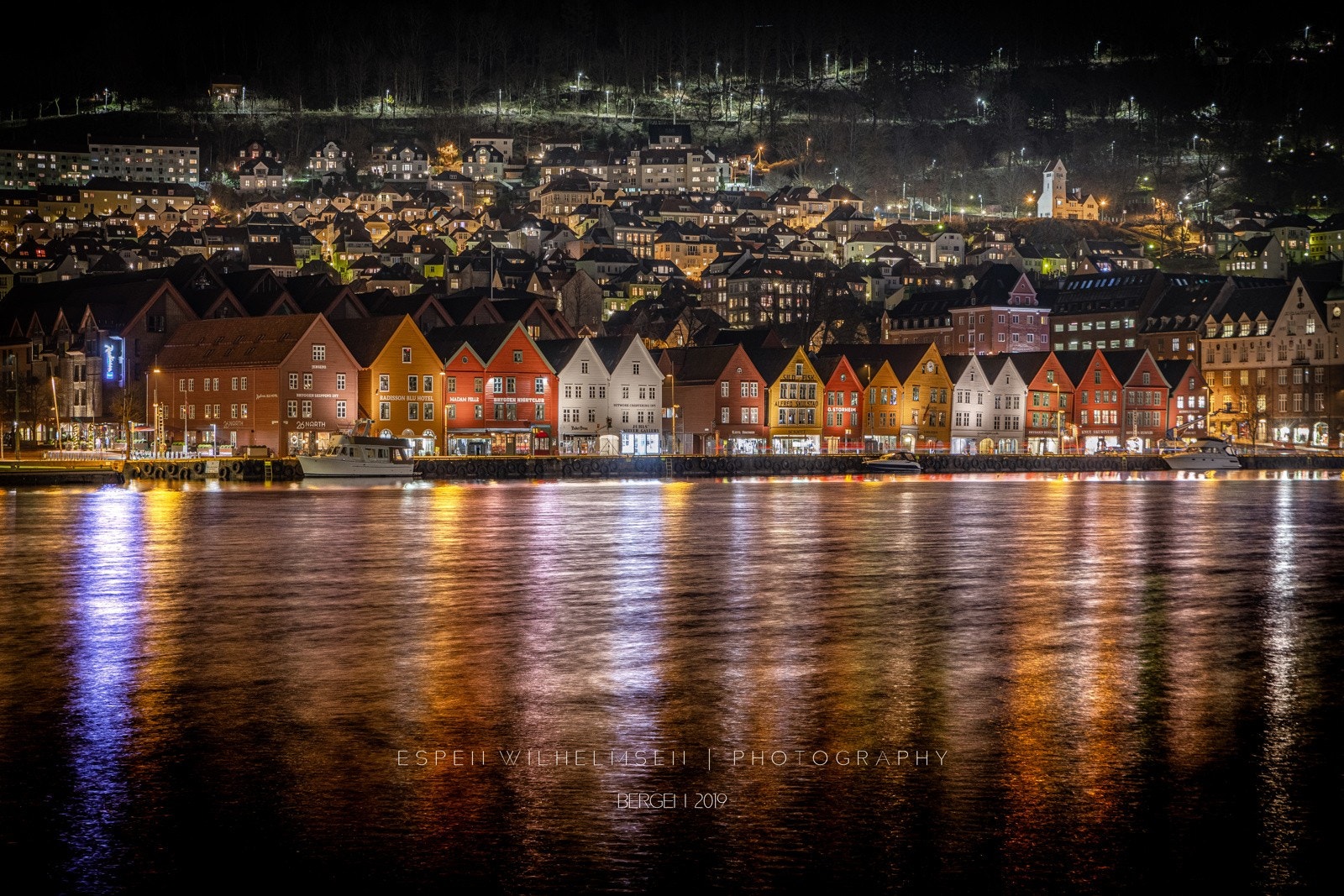 Utsikt mot bryggen Galleribilde