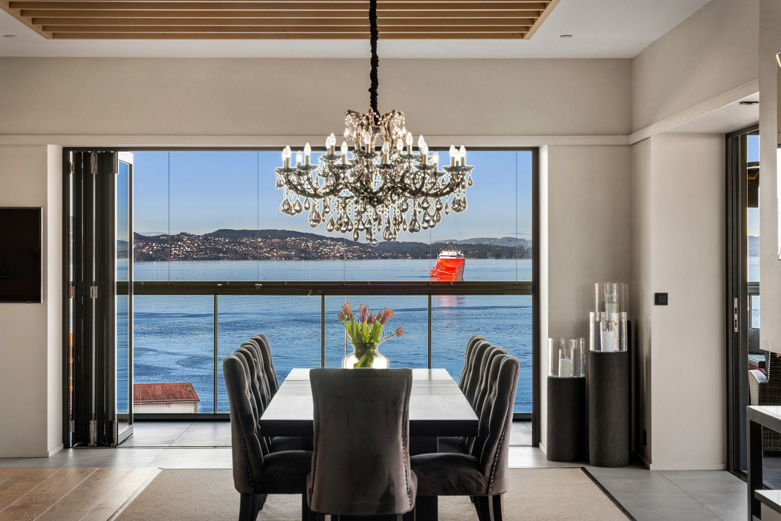 Panoramautsikt og sol fra tidlig morgen til sen kveld Galleribilde