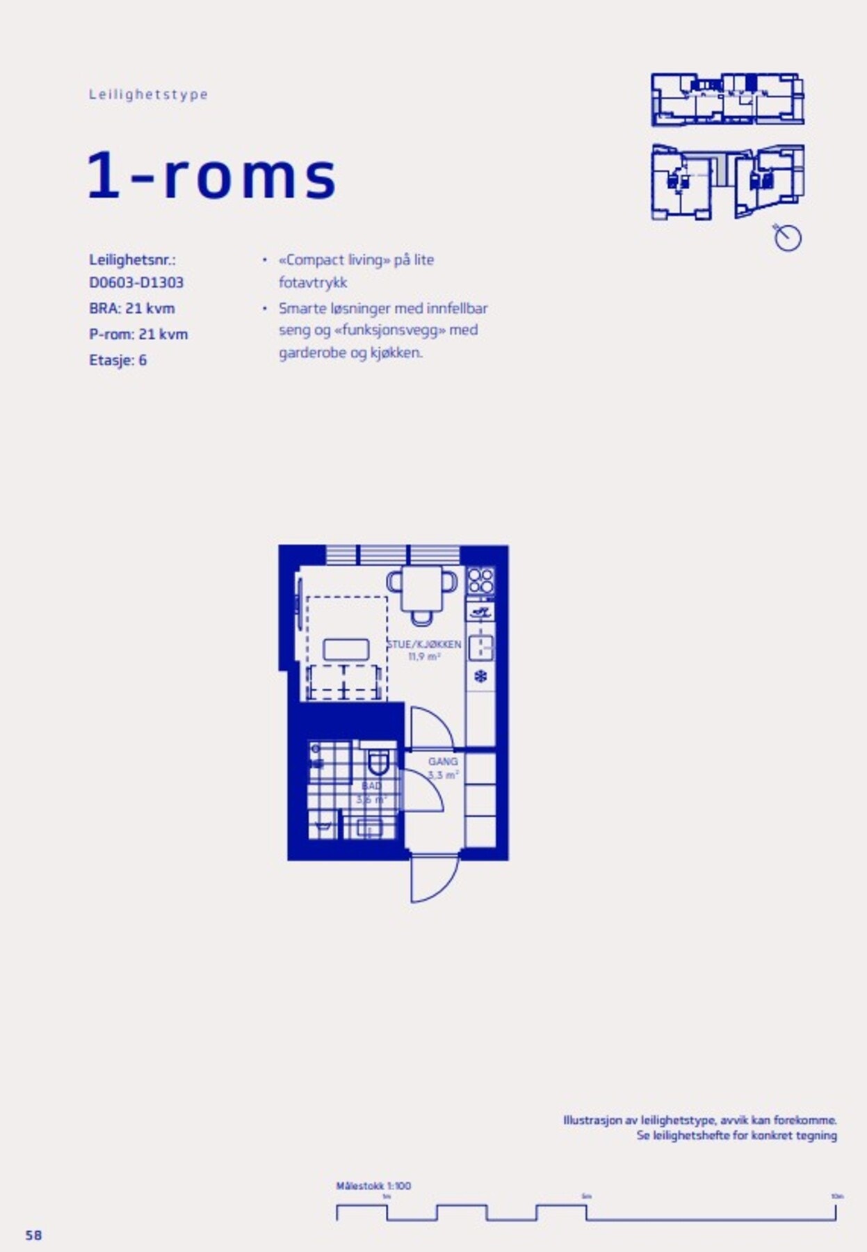 Plantegning fra prosjektets prospekt Galleribilde