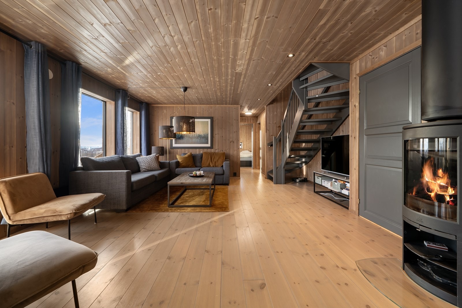 Hytta er godt gjennomført og det er
ikke spart på noe. Galleribilde