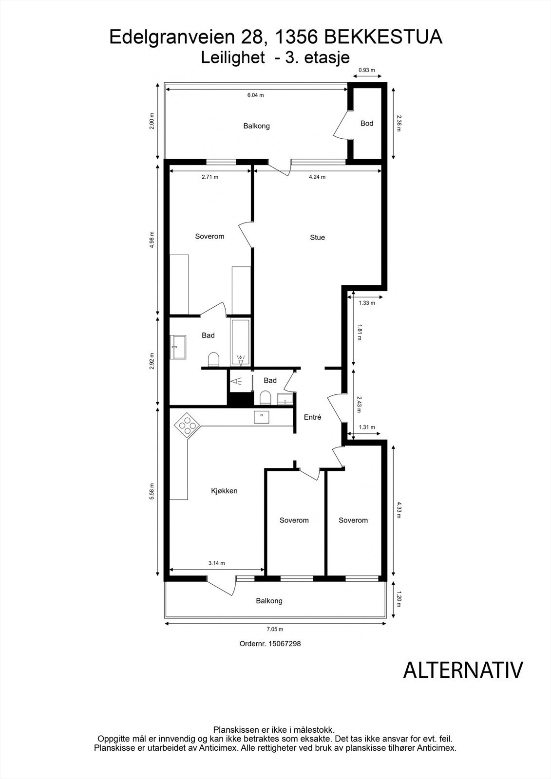 Alternativ plantegning Galleribilde