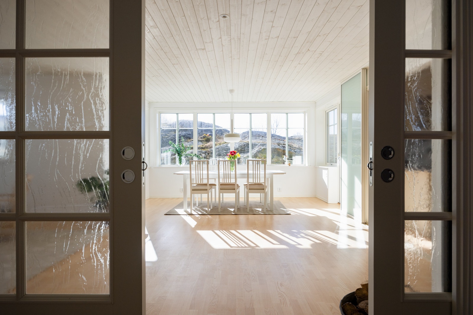 Skjutdörr till vardagsrummet Galleribilde