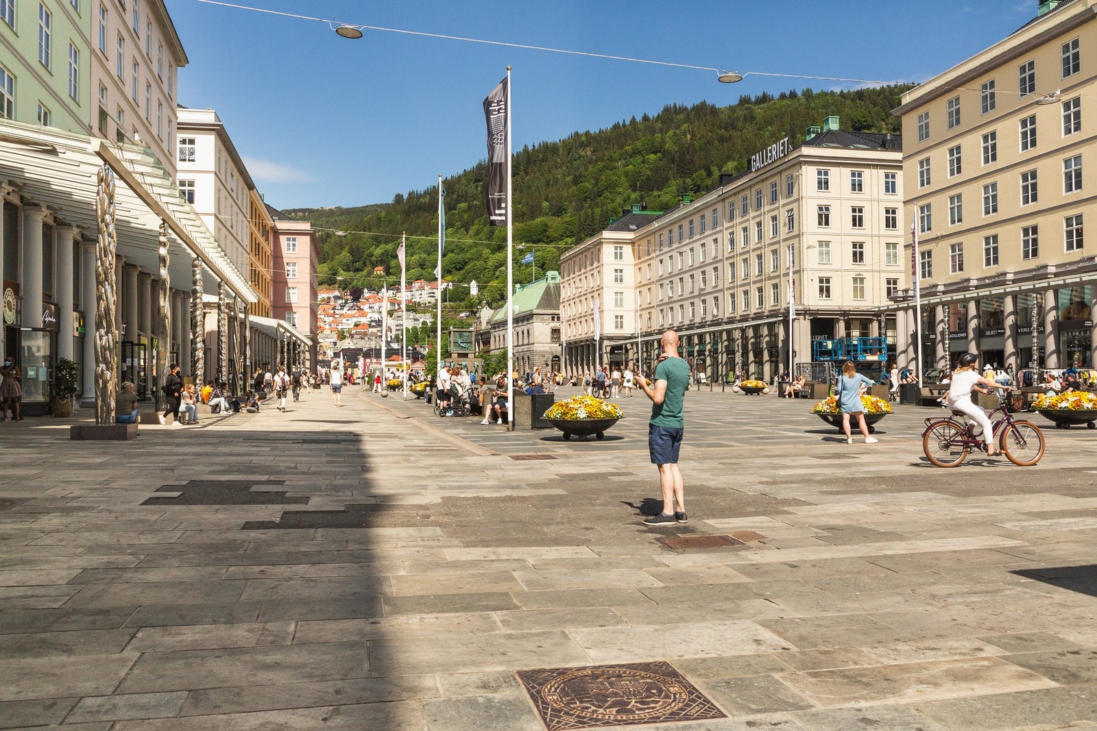 Gangavstand til Torgallmenningen. Galleribilde