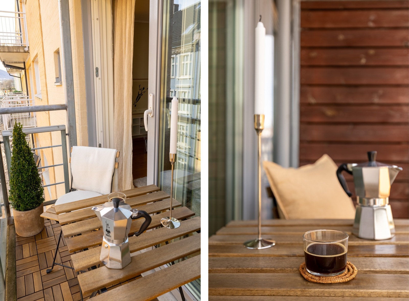 Balkongen kan innredes med stoler og et bord. Galleribilde