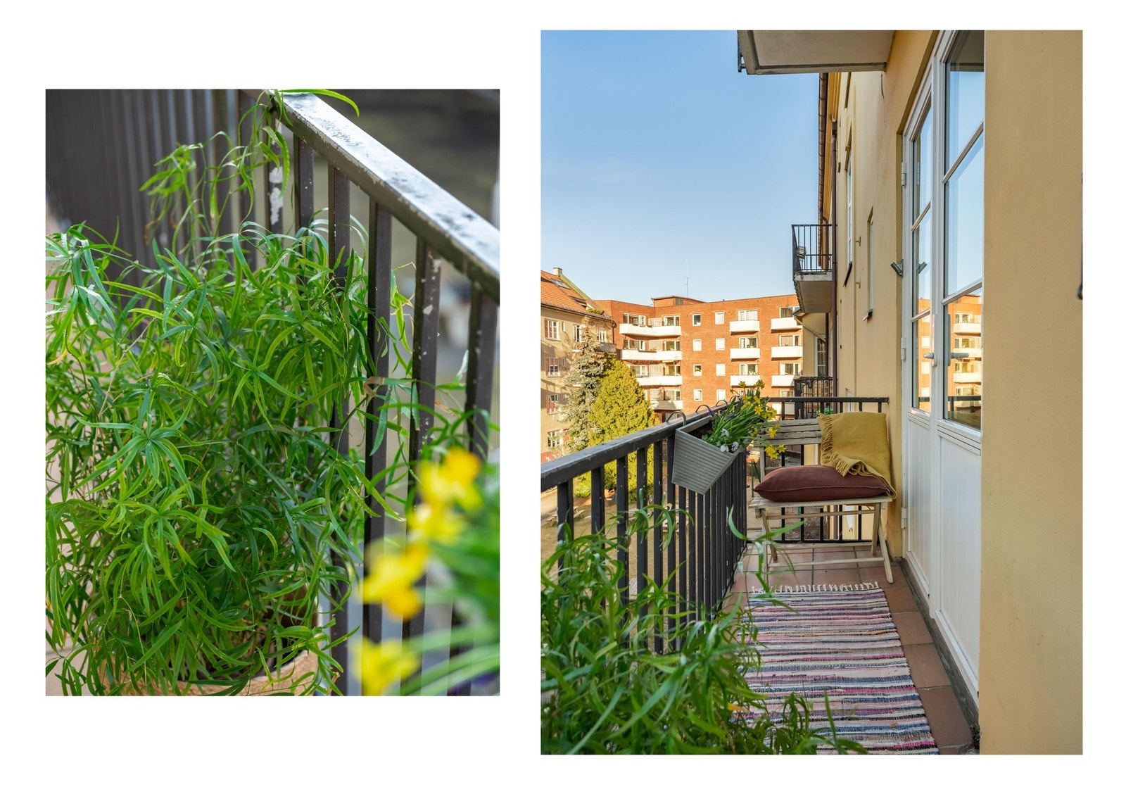 Om sommeren står dørene alltid åpne ut hit mot bakgården. Galleribilde