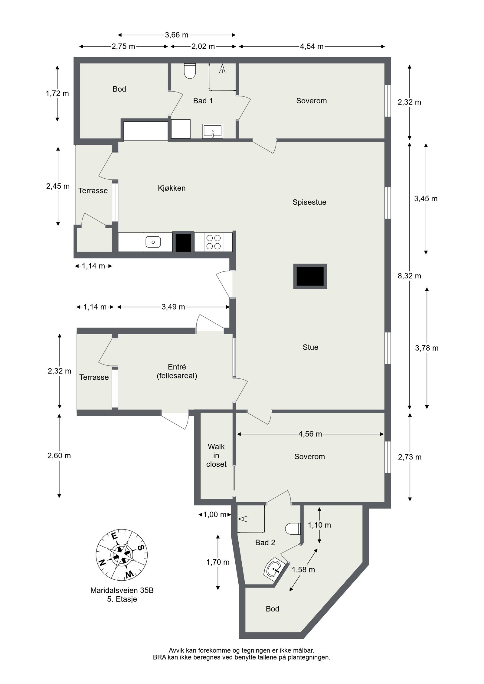 Plantegning for enkel orientering Galleribilde