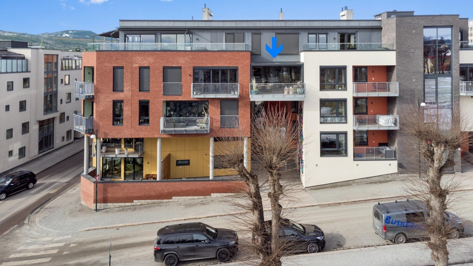 Bildet viser plasseringen i 4. etg. i bygget Galleribilde