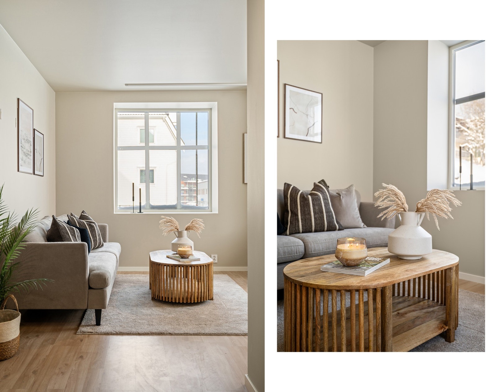 De store vinduene sørger for en lys og luftig atmosfære Galleribilde