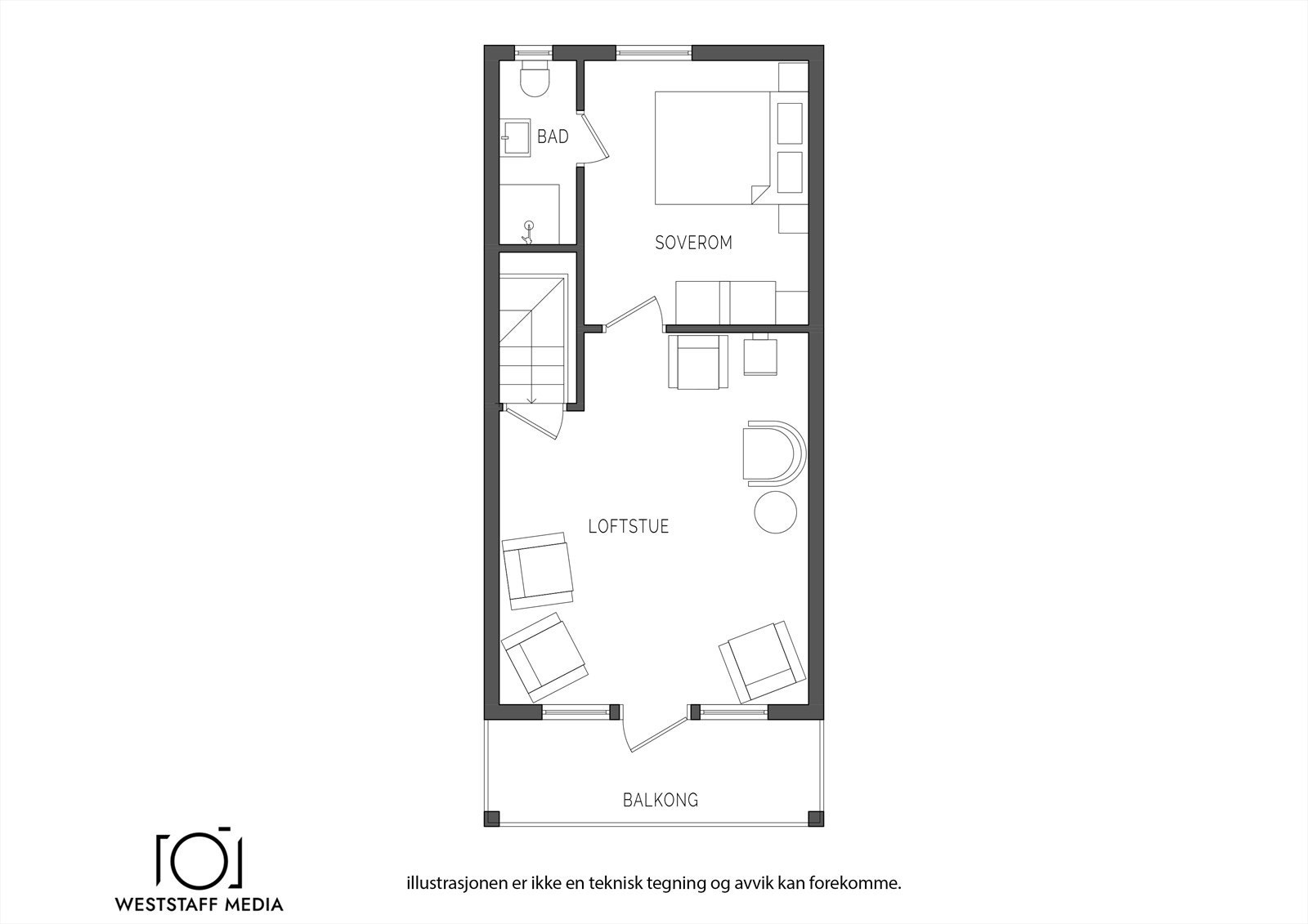 Plantegning 2. etasje Galleribilde