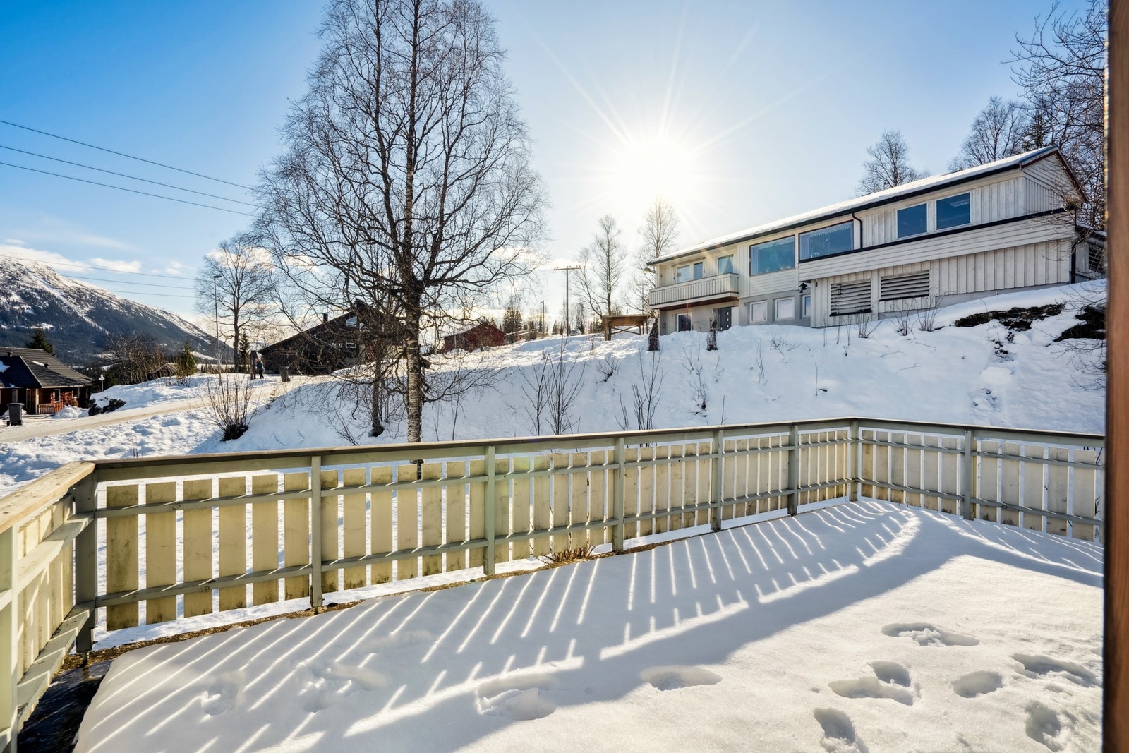 Terrassen er ca 22 kvm. Galleribilde