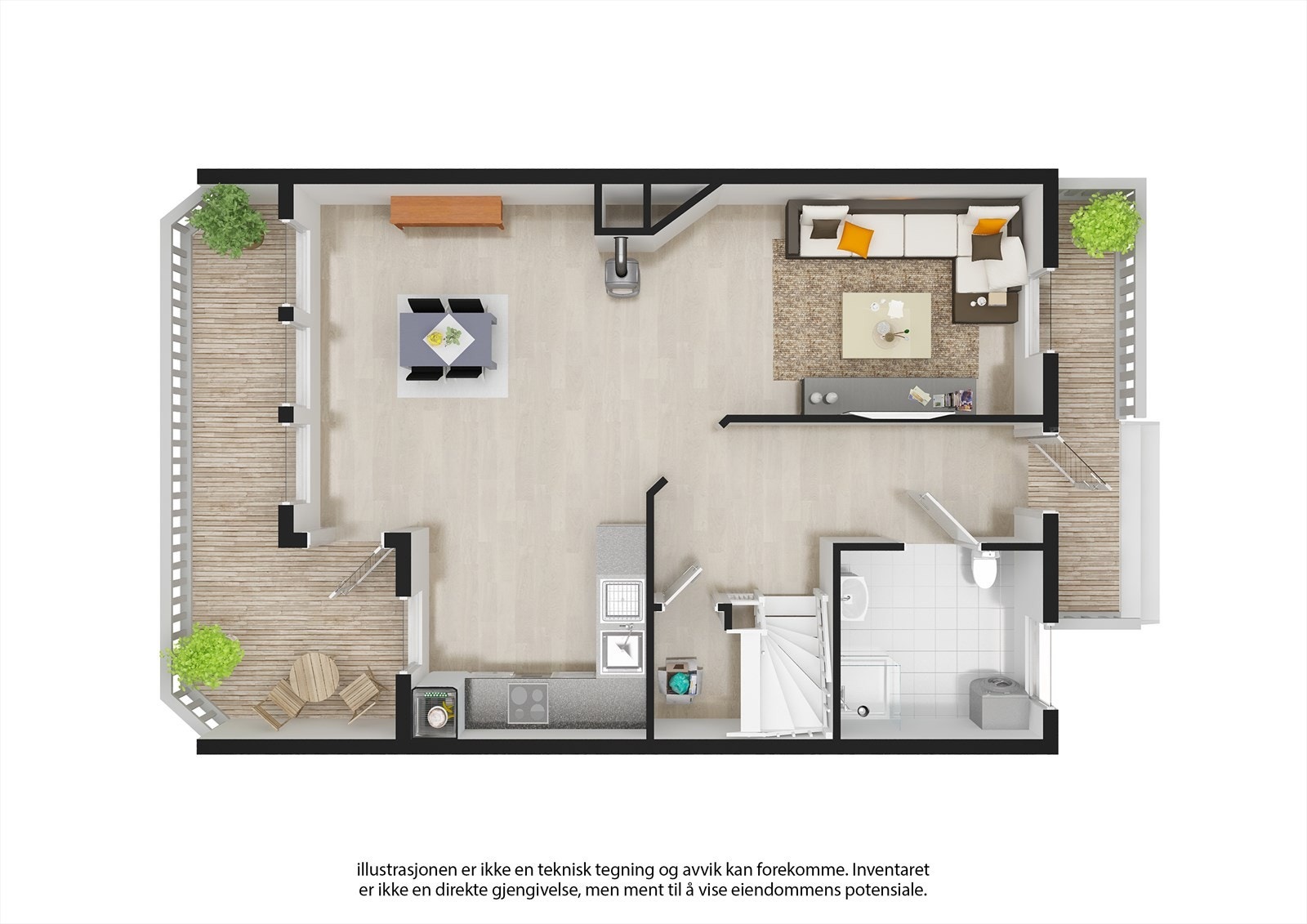 Plantegning 1.etasje Galleribilde