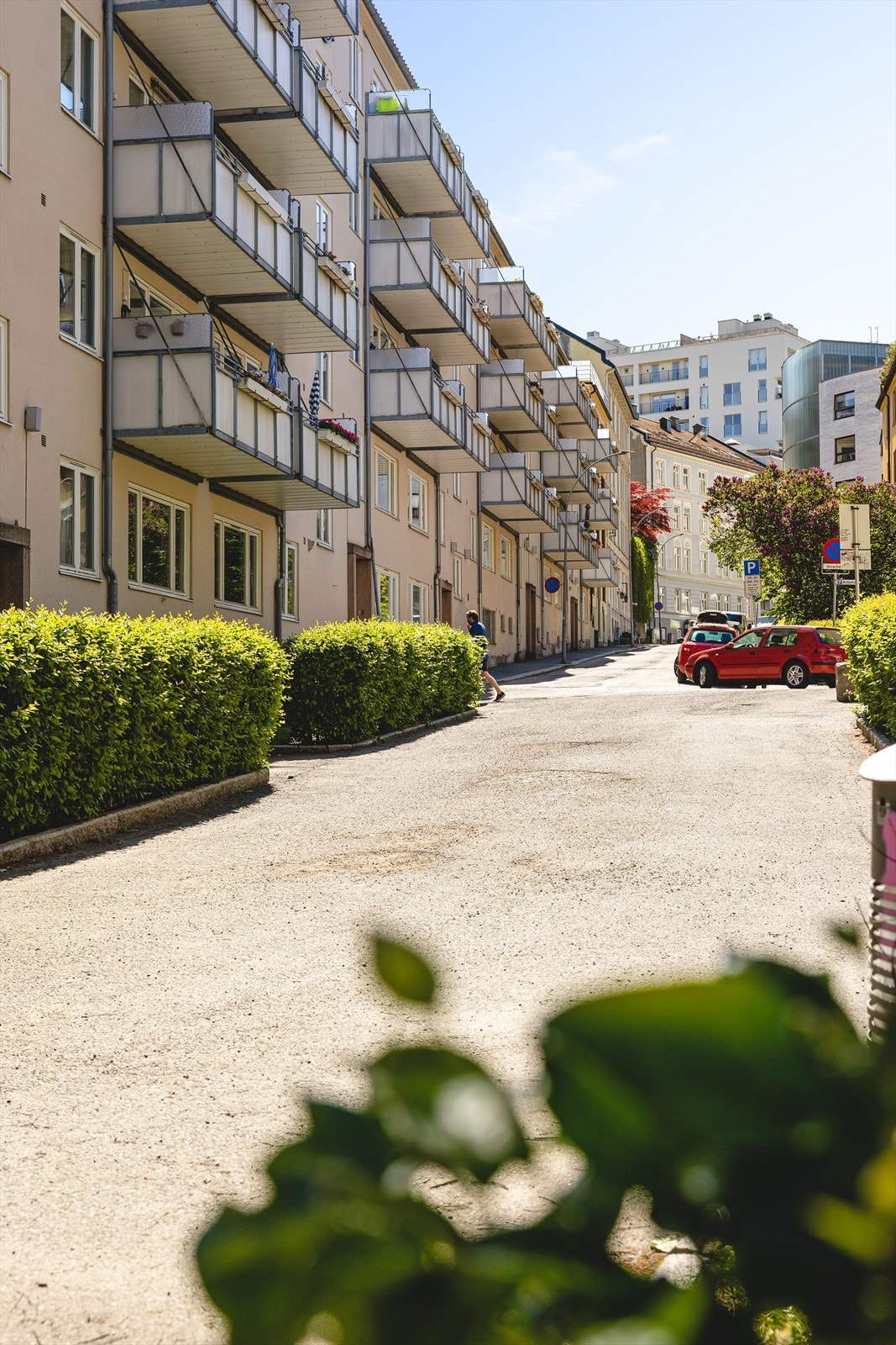Leiligheten ligger i en tilbaketrukket gate på St. Hanshaugen Galleribilde