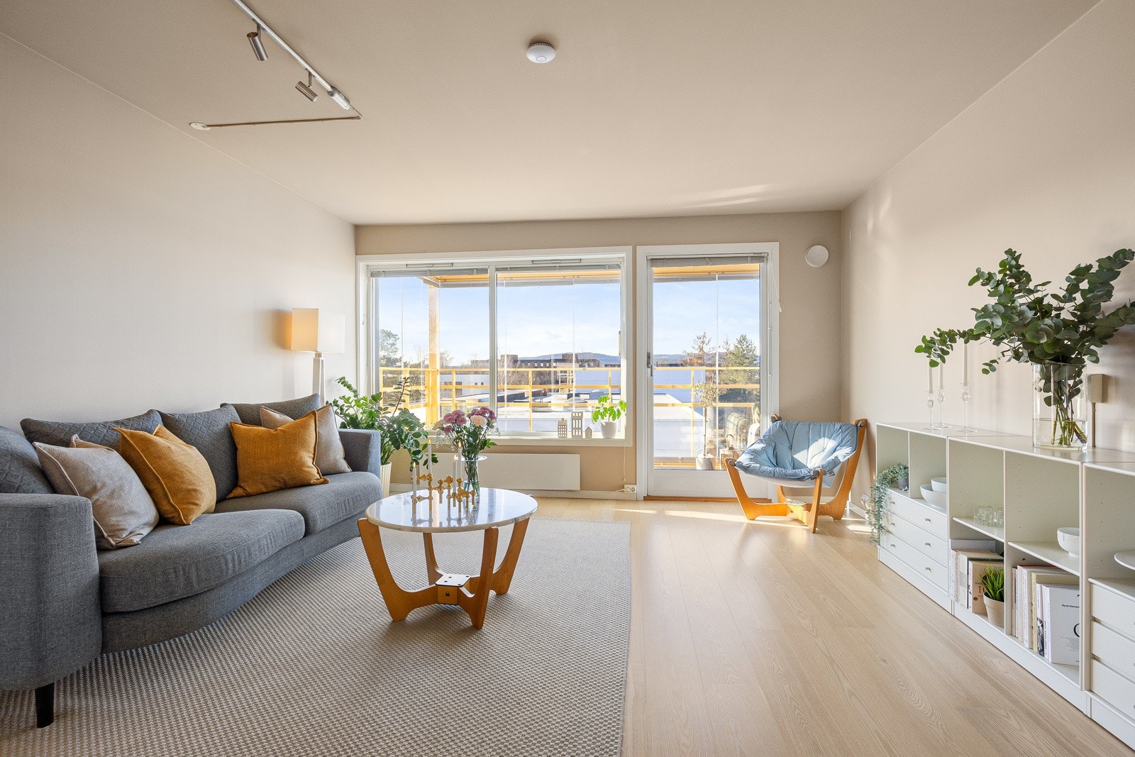 Stuen er et hyggelig familierom Galleribilde