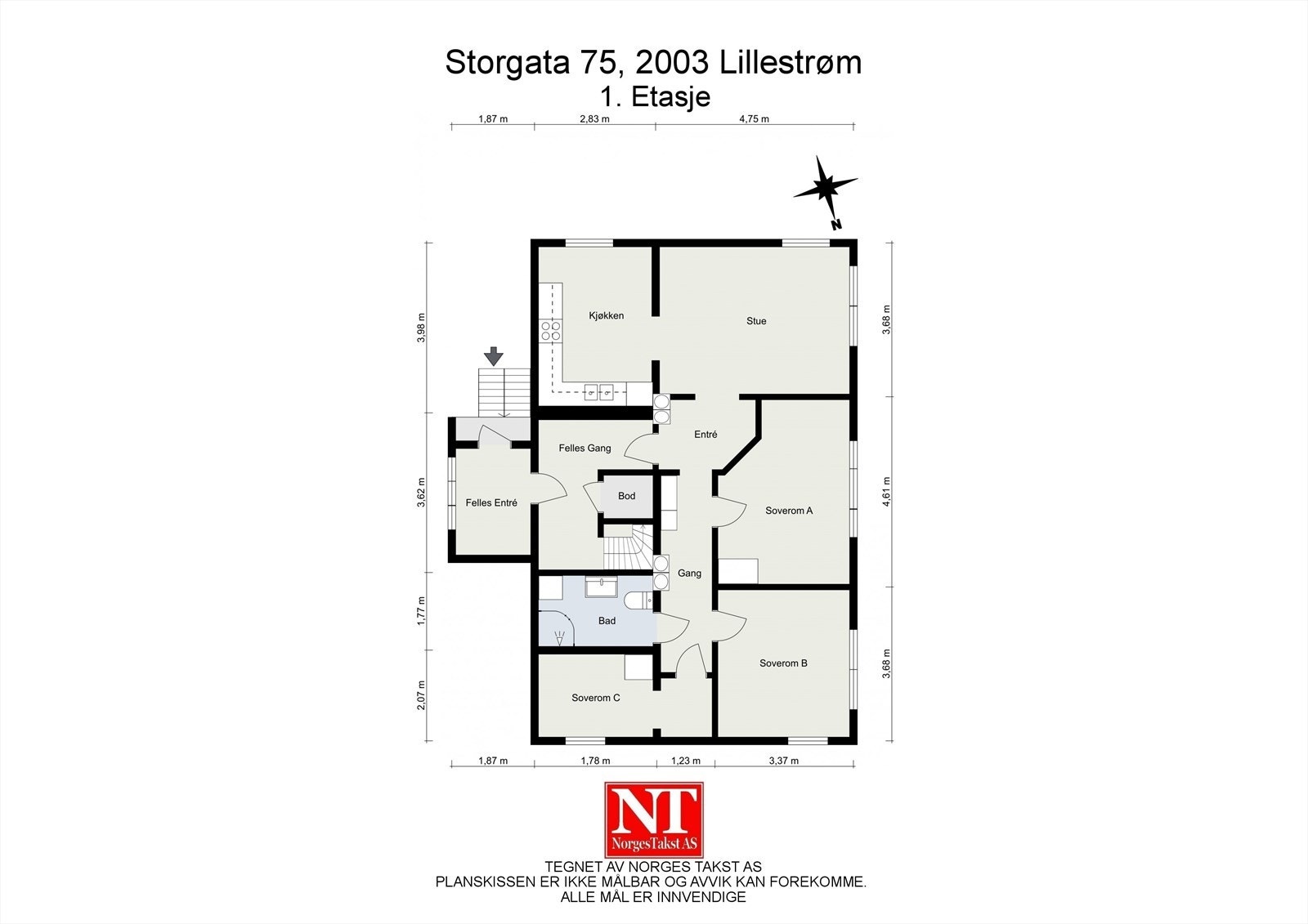 Plantegning - 1. etasje Galleribilde