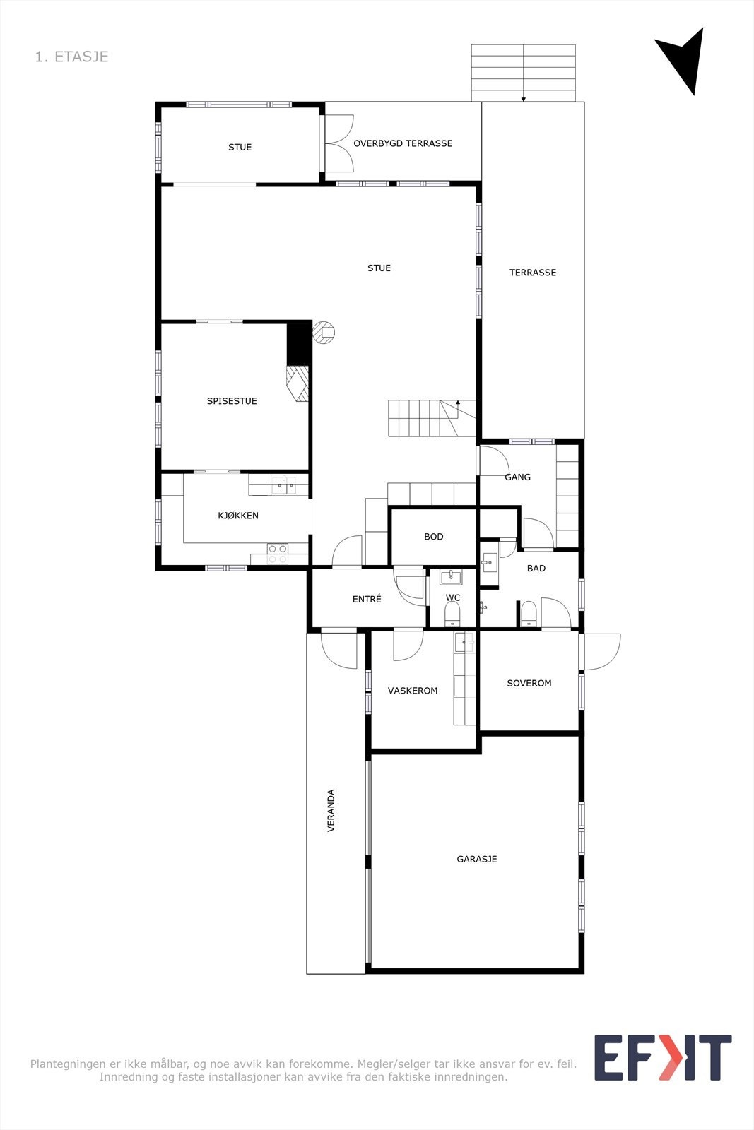 Plantegning - 1. etg. Galleribilde