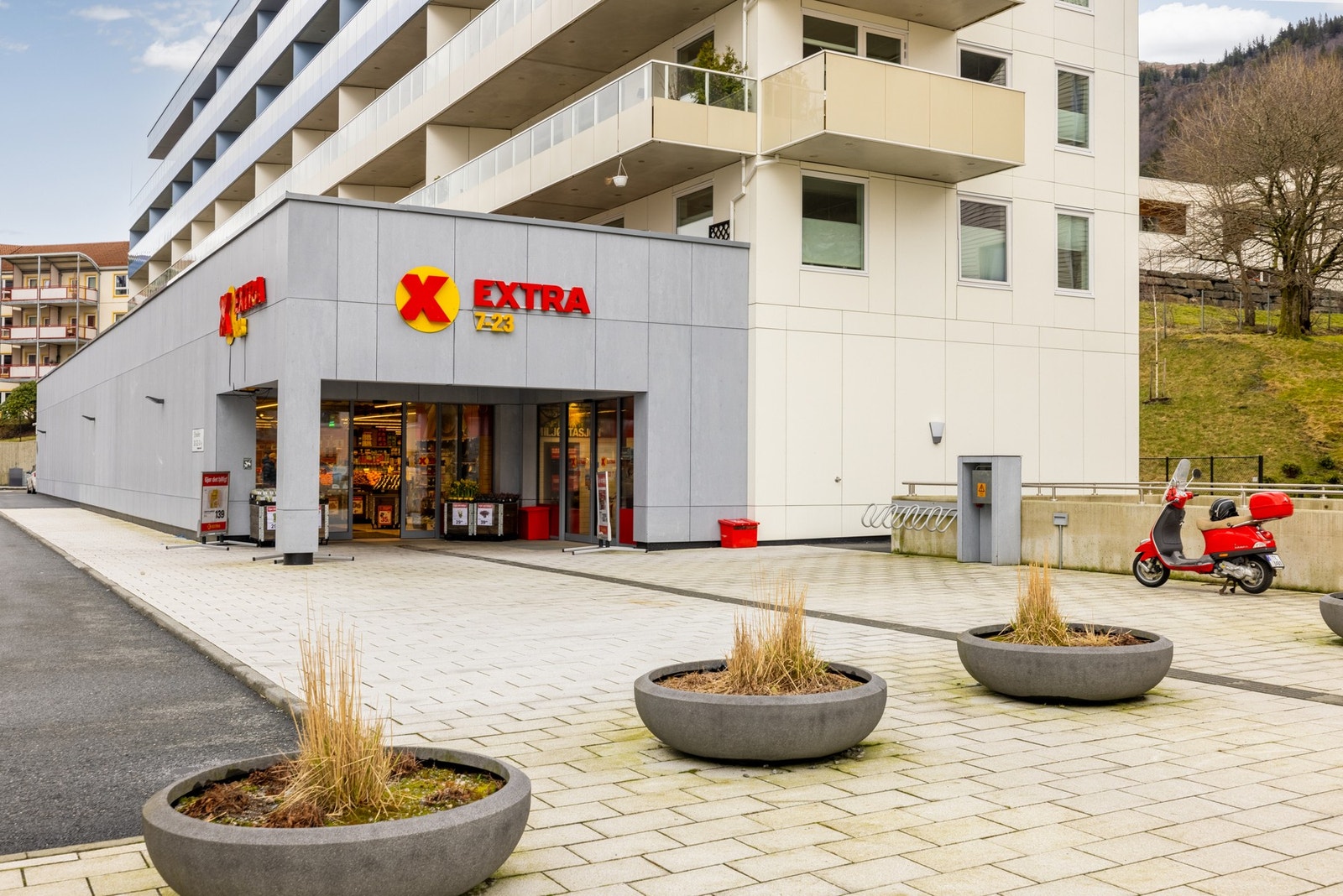 Gangavstand til Coop Extra i Erleveien. Galleribilde