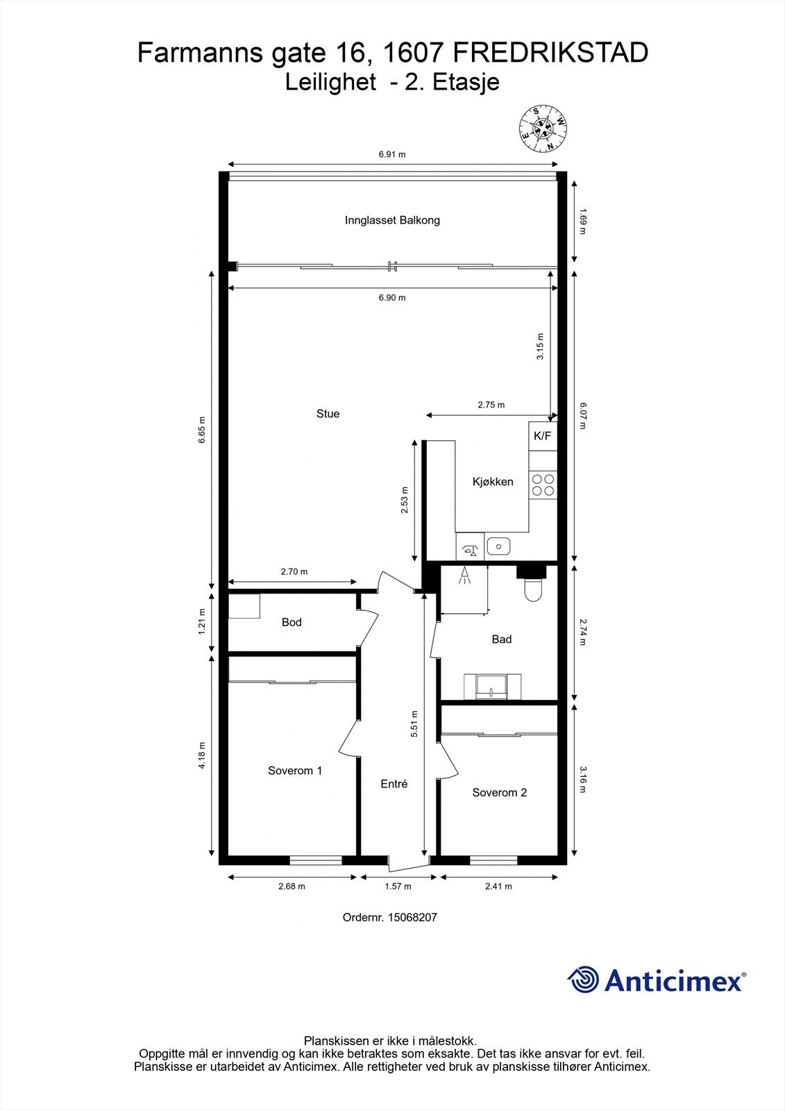 Veiledende planskisse Galleribilde