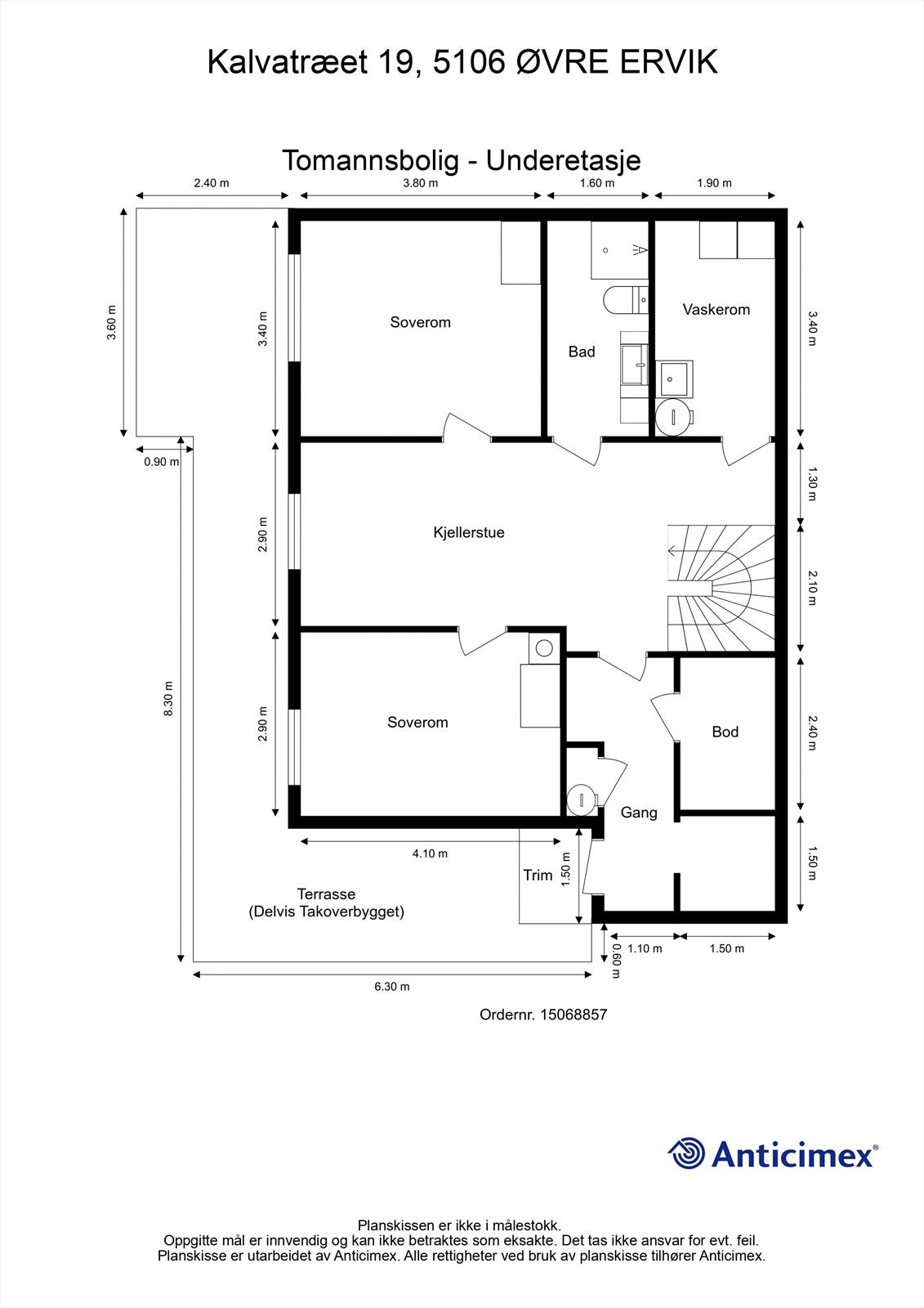 Plantegning underetasje. Galleribilde
