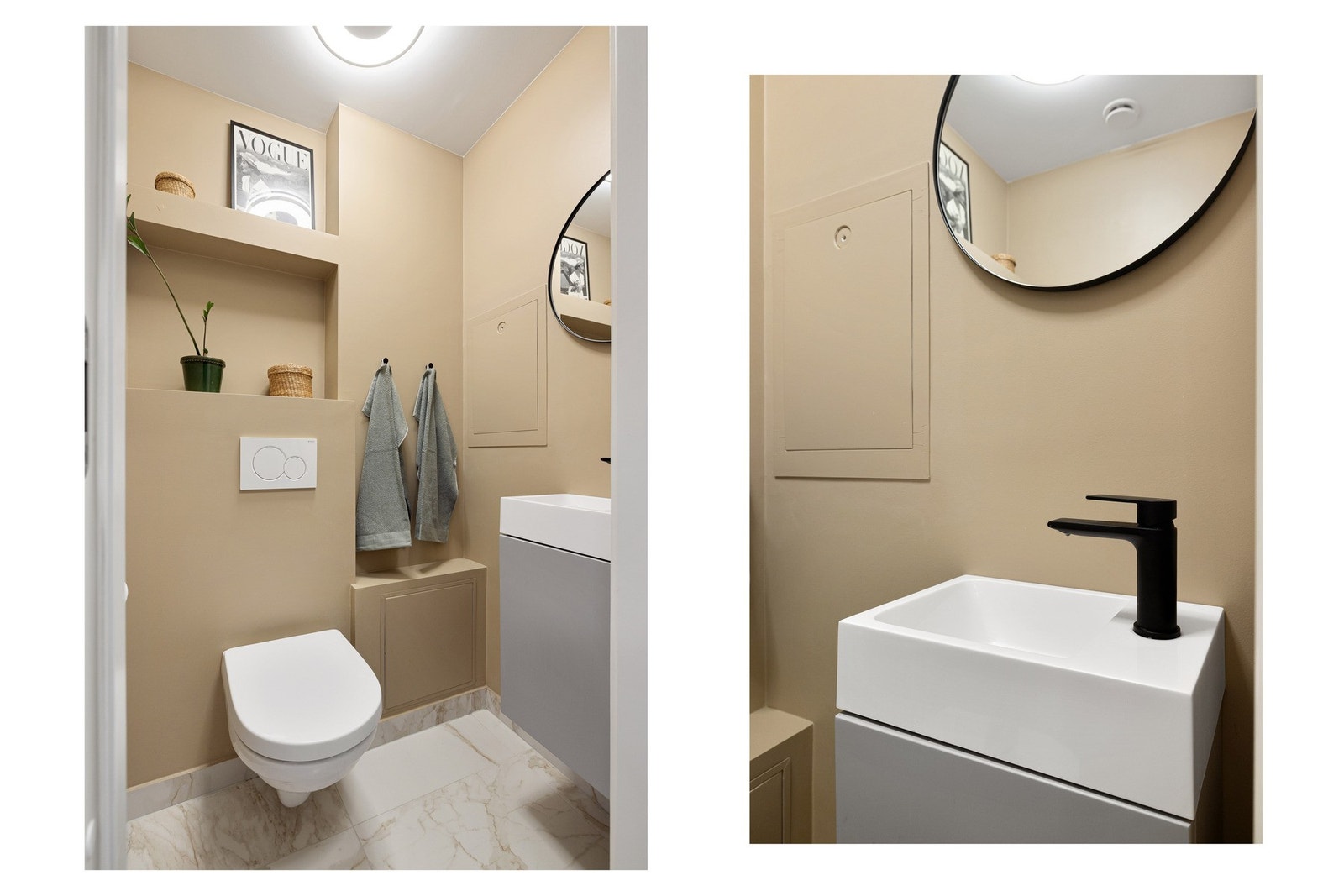 Toalettrommet gir ekstra fleksibilitet i hverdagen. Toalettet er koblet på en avløpspumpe fra 2021. Galleribilde