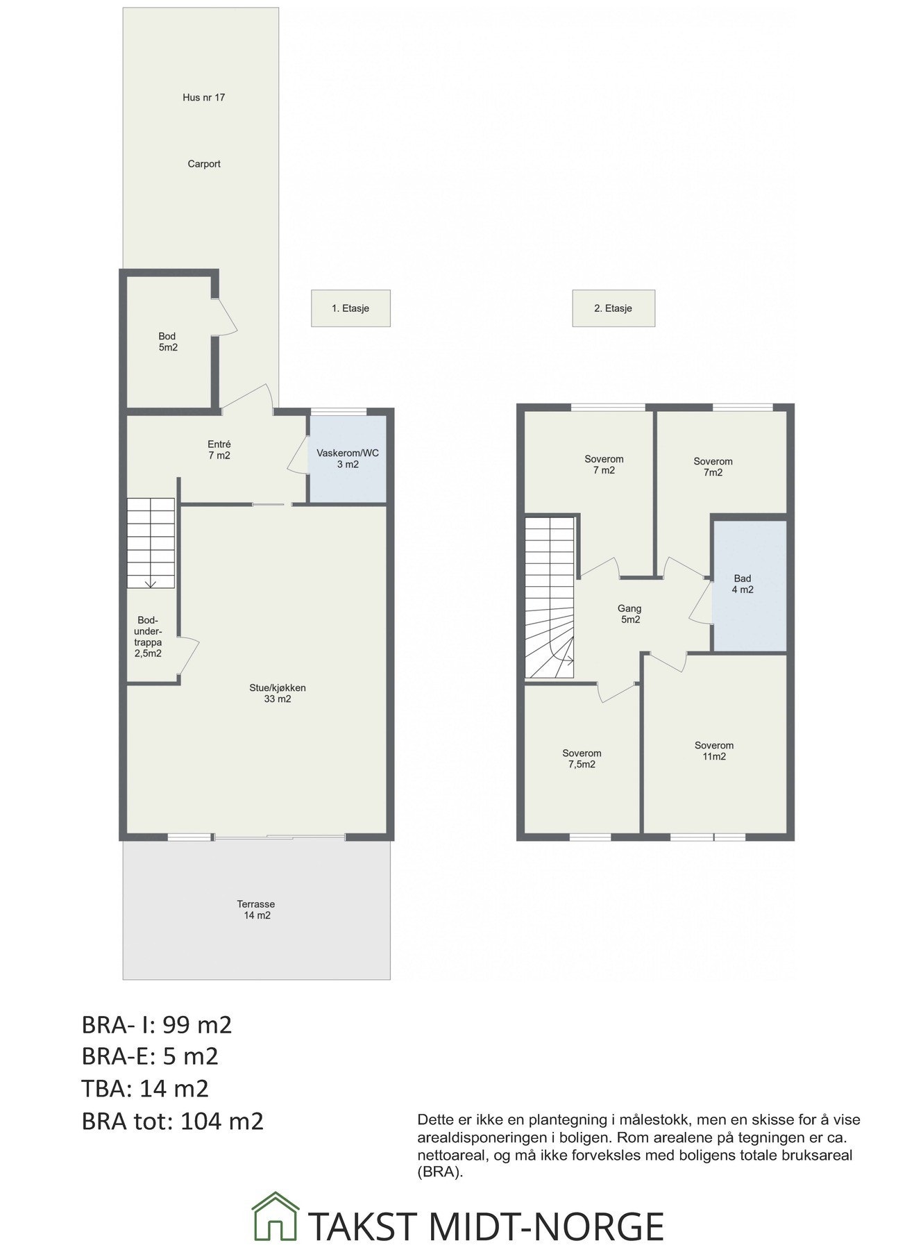 Plantegning Kvislatunet 17. Galleribilde