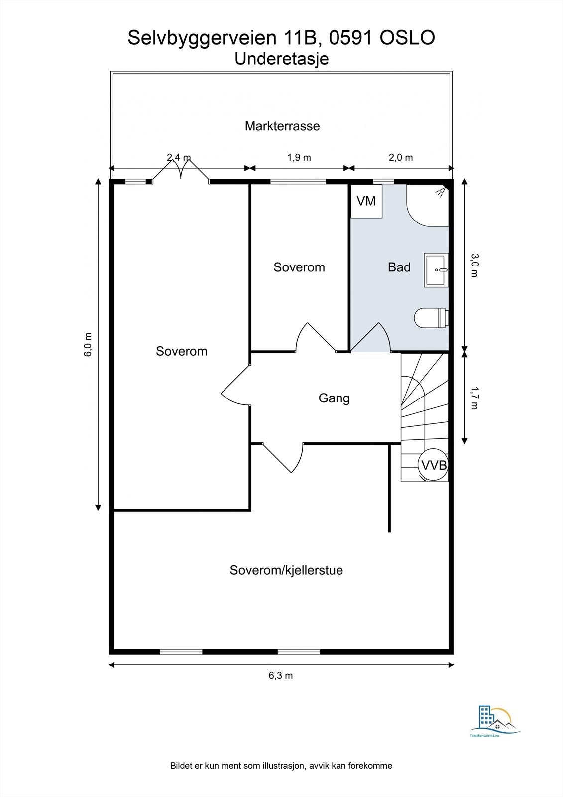 Plantegning over underetasjen Galleribilde