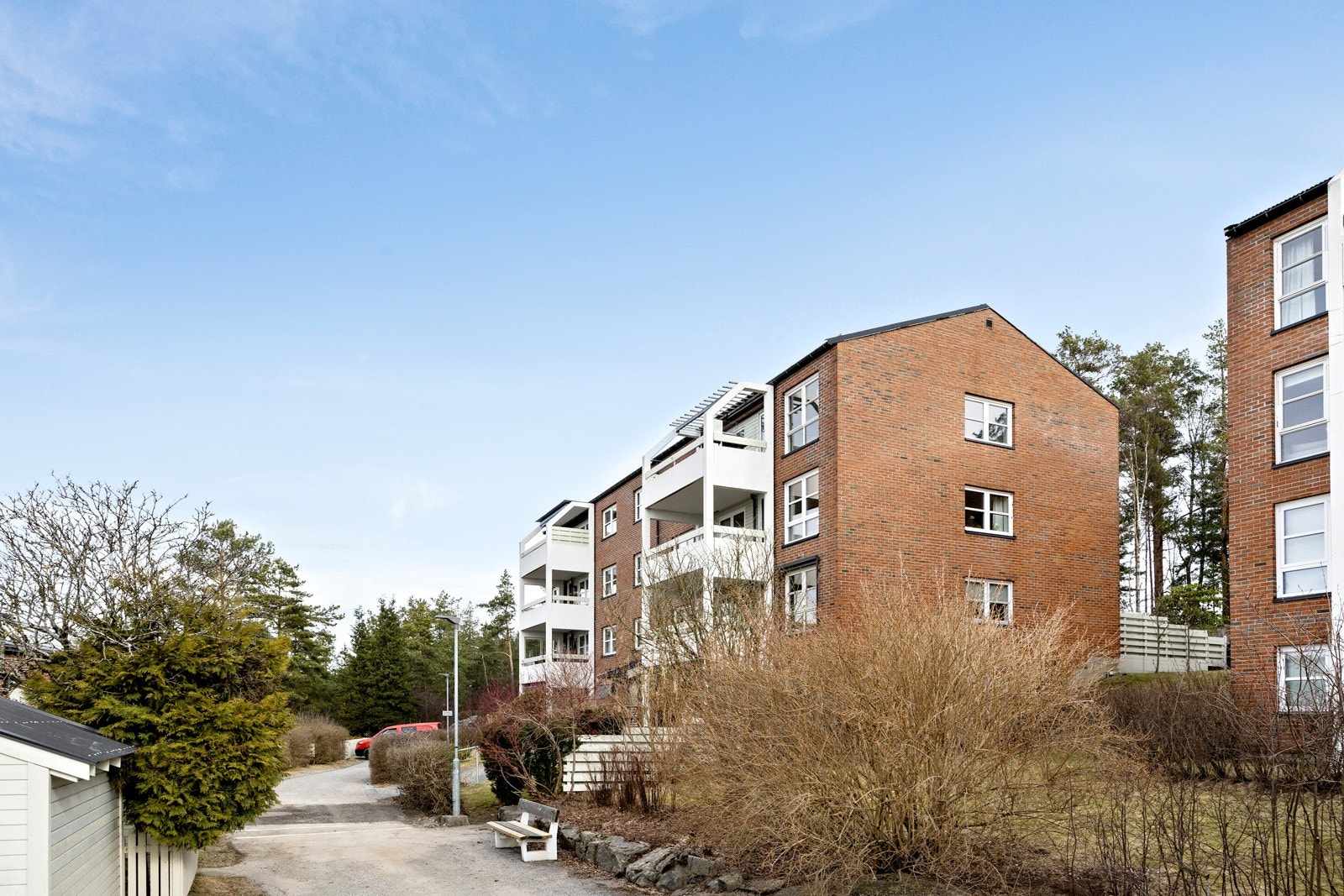 Boligen ligger øverst og innerst, helt skjermet i borettslaget. Galleribilde