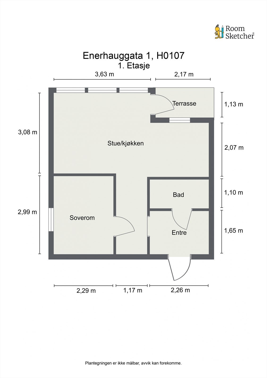 Planskisse ikek målbar Galleribilde