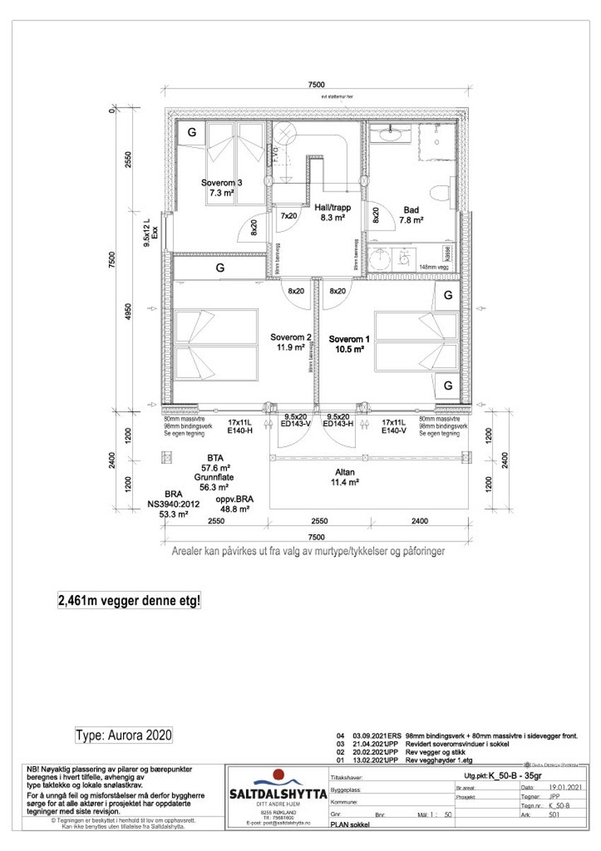 Plan sokkel Galleribilde