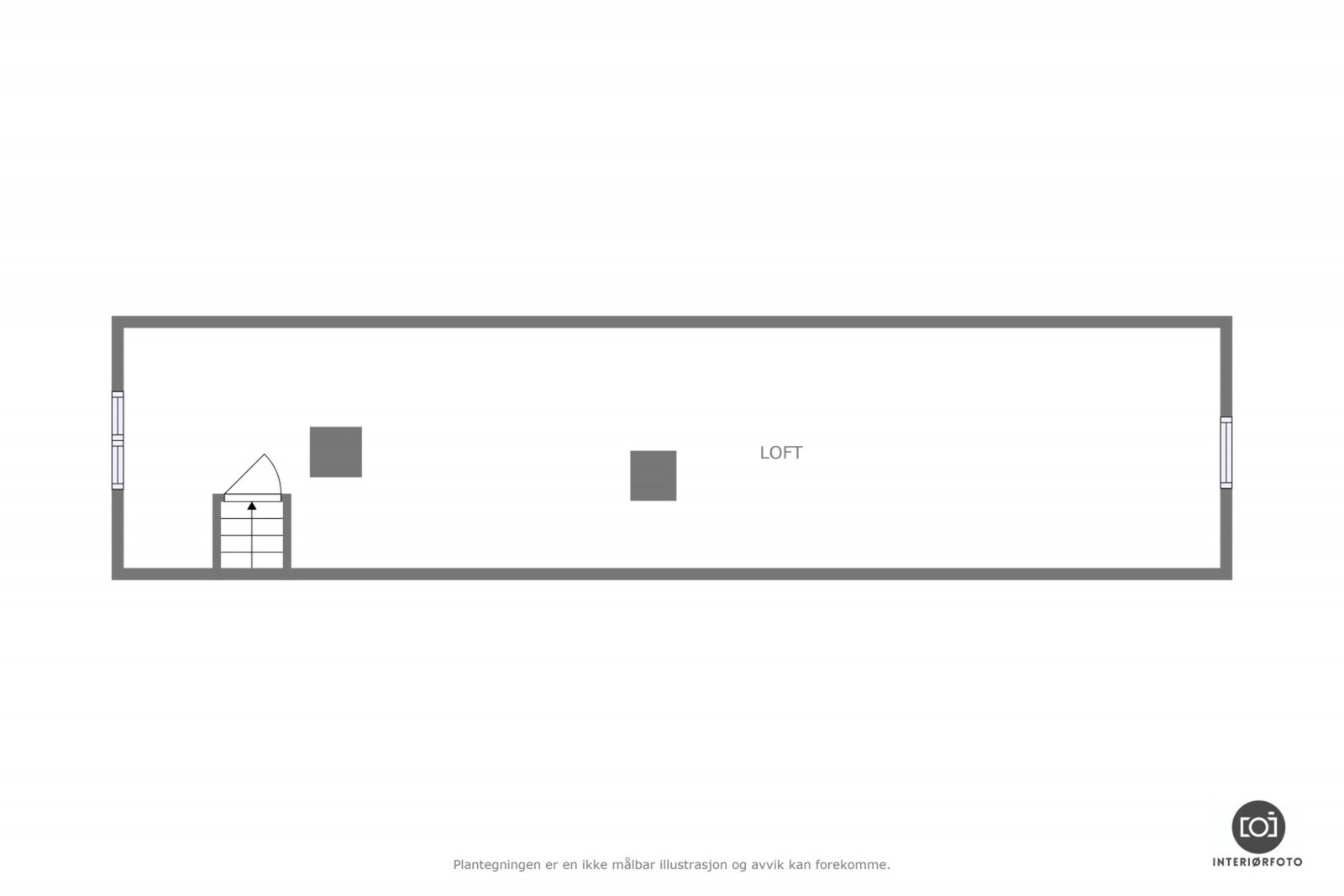 Plantegning loft. Galleribilde