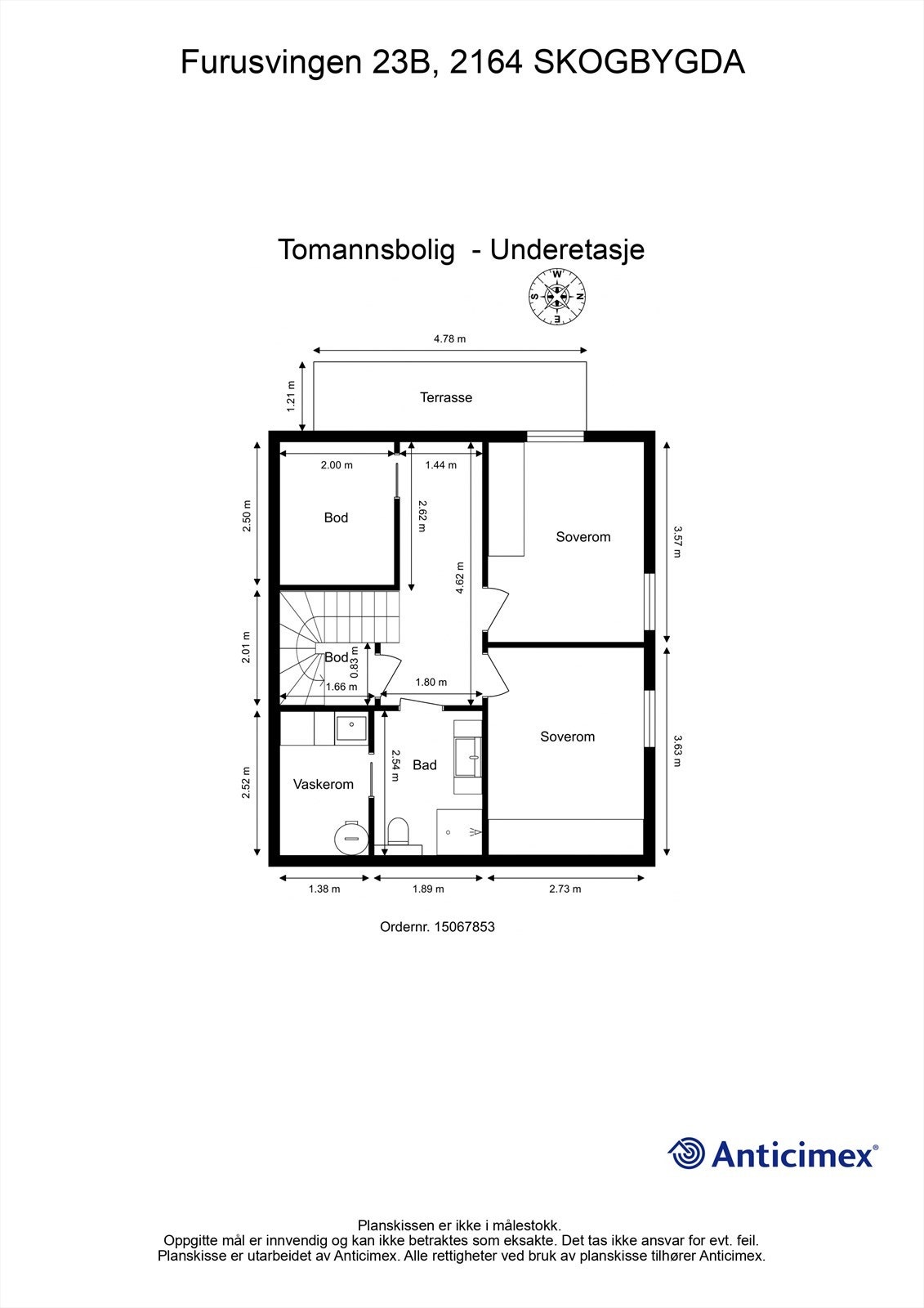 Plantegning underetasje Galleribilde