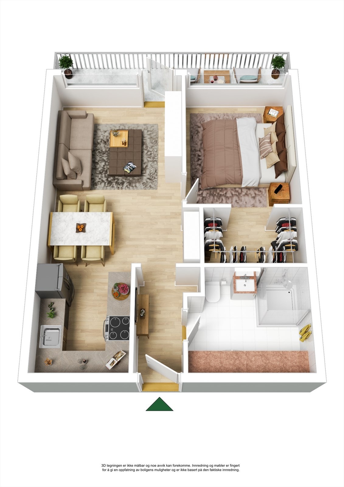 Plantegning - 3D Galleribilde