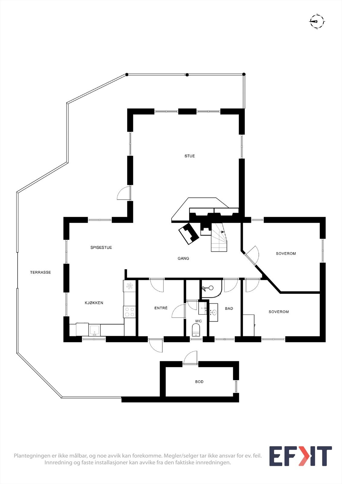 Plantegning første etasje Galleribilde