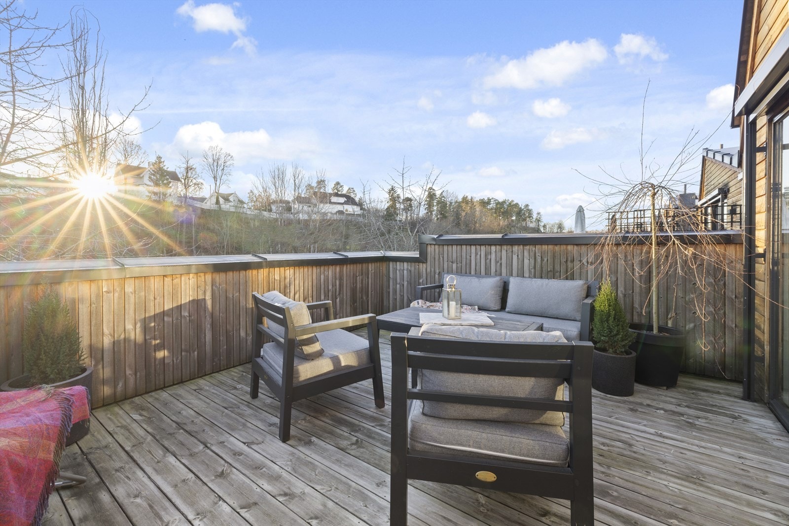 Takterrasse sol fra tidlig morgen til 17-18 tiden Galleribilde