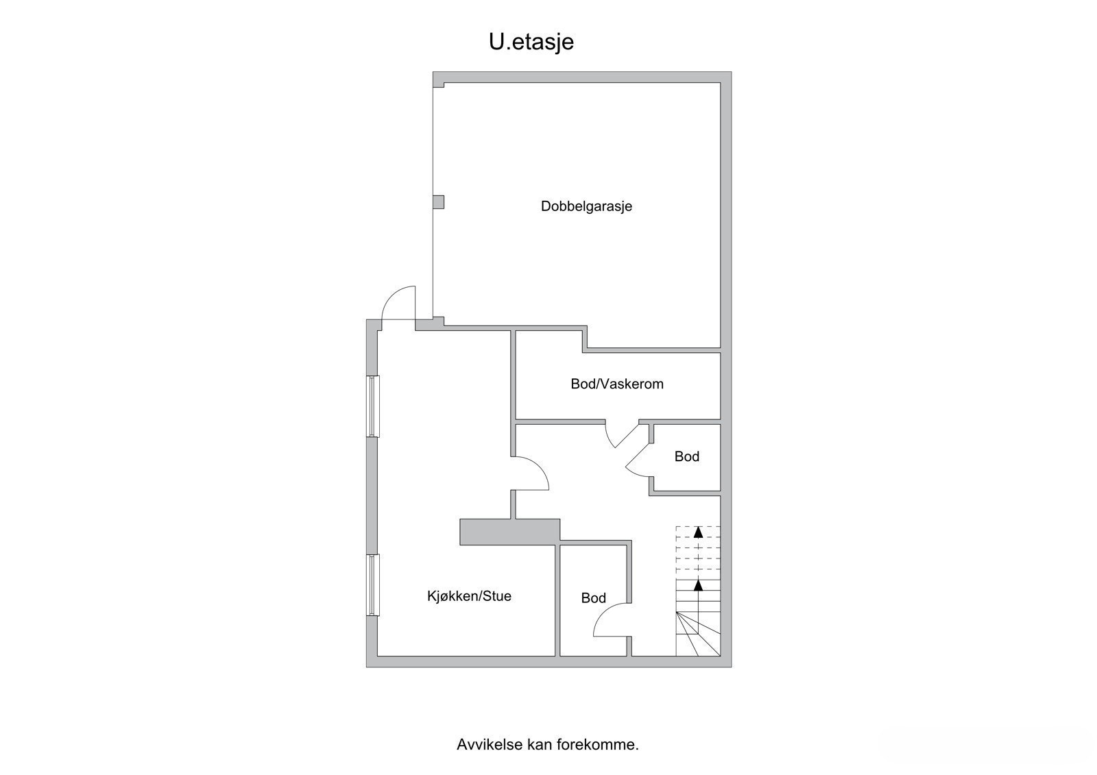 Plantegning underetasje. Galleribilde