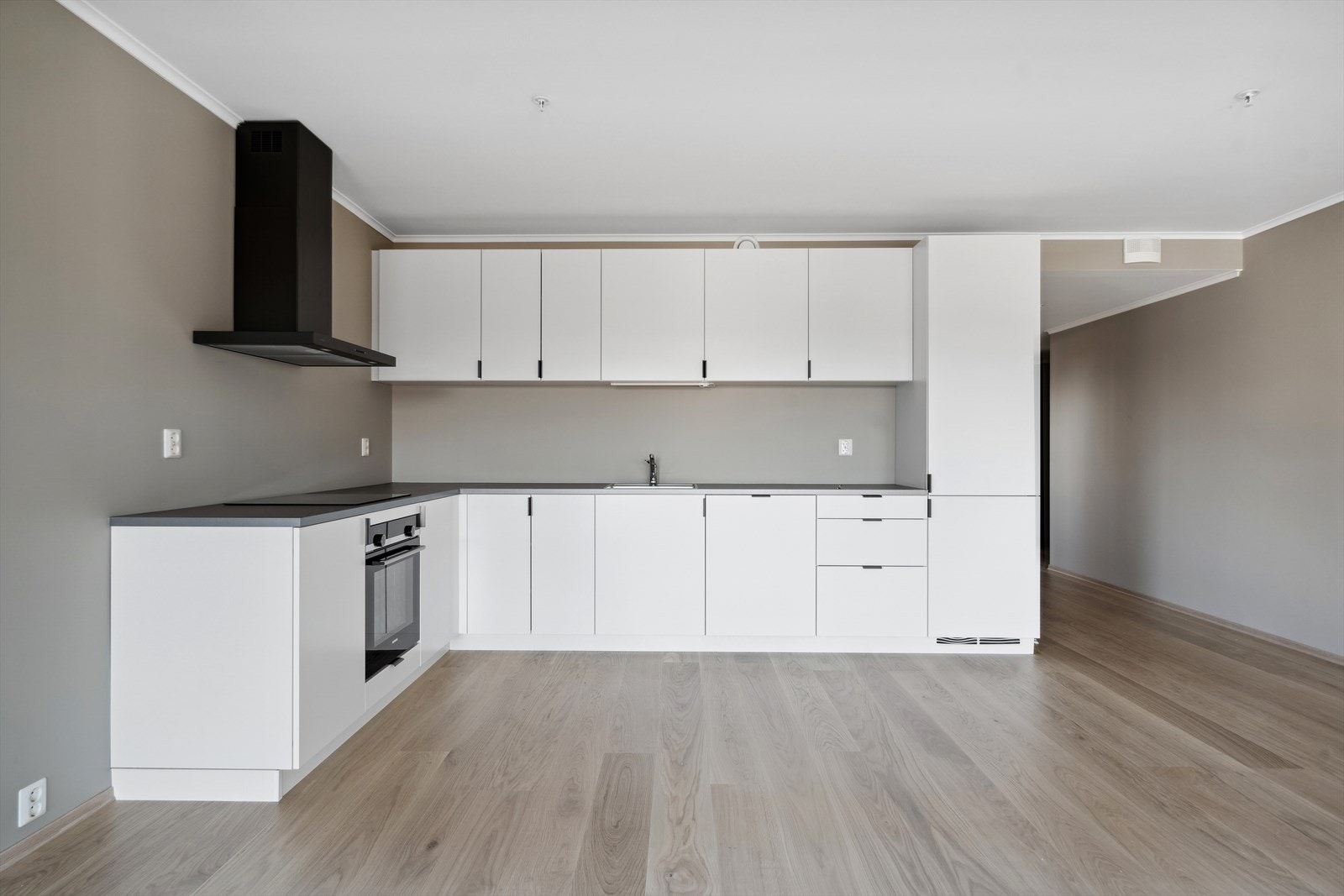 Kjøkken fra drømmekjøkken med integrerte hvitevarer Galleribilde