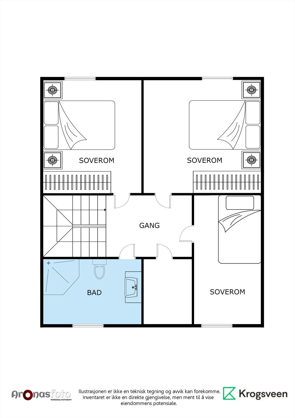 Plantegning 2. etasje Galleribilde