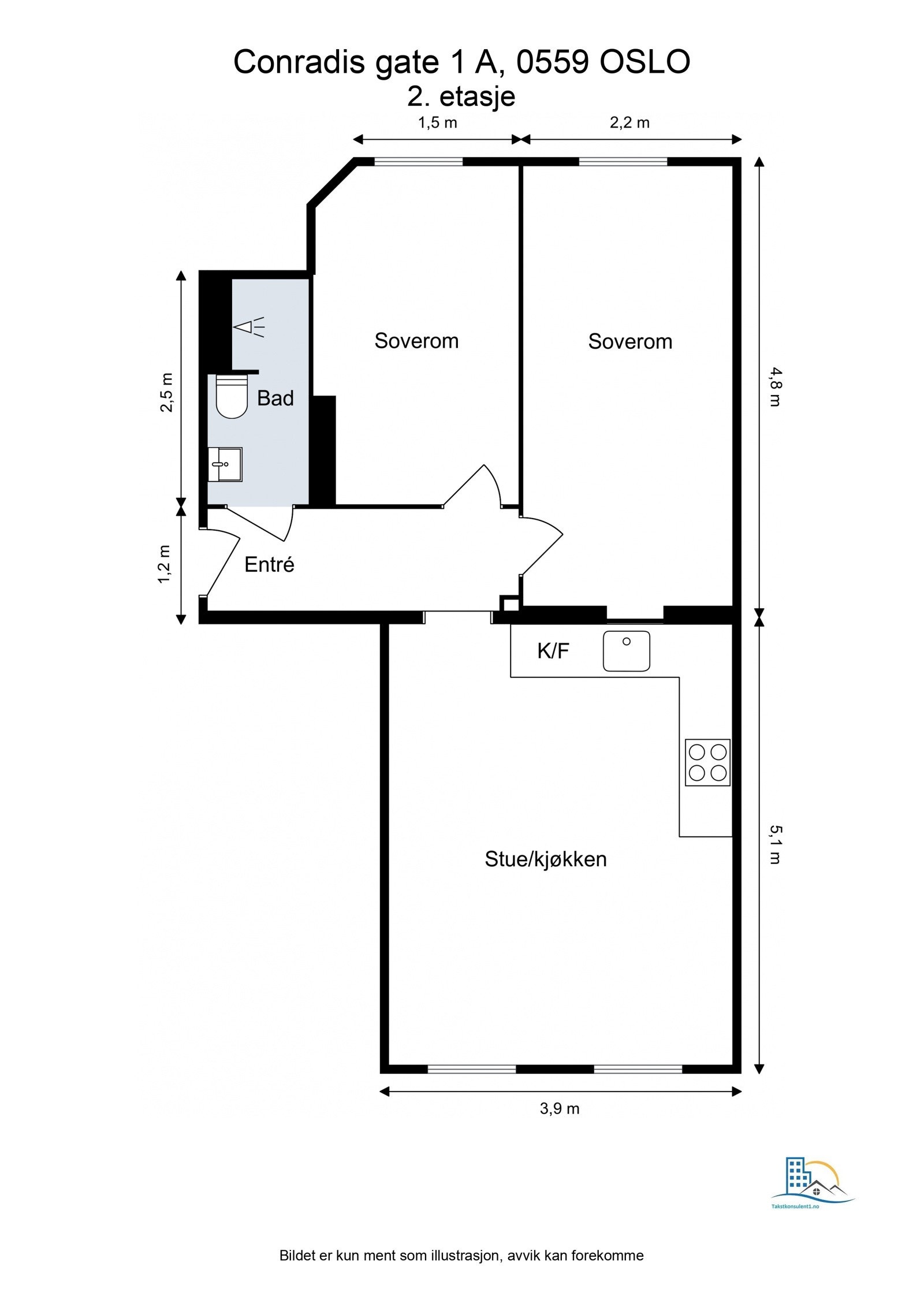 Leiligheten har en god planløsning. Galleribilde