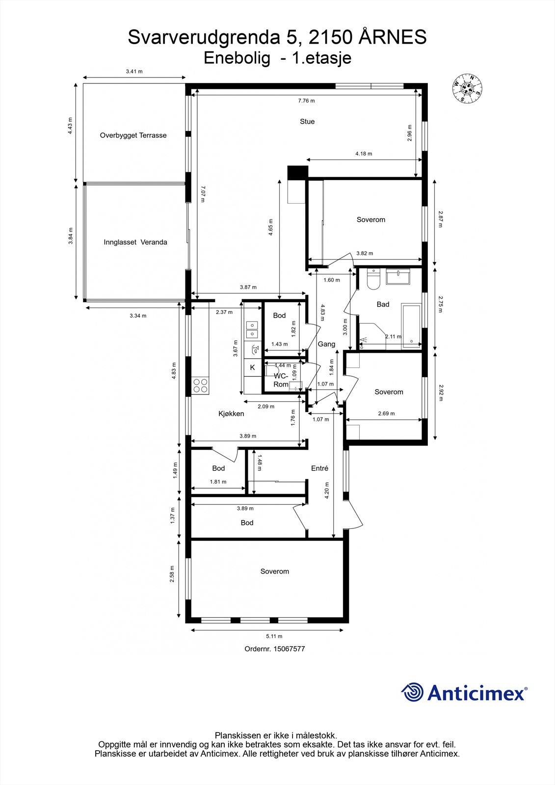 Plantegning - 1.etasje Galleribilde