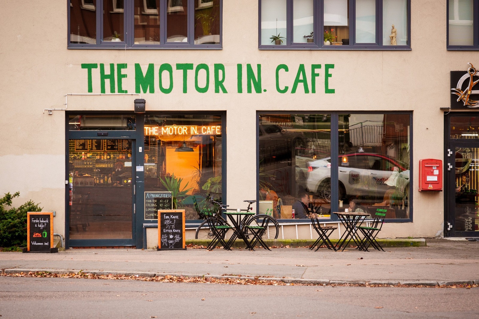 En av leilighetens nærmeste kaféer som byr på god kaffe og hygge Galleribilde