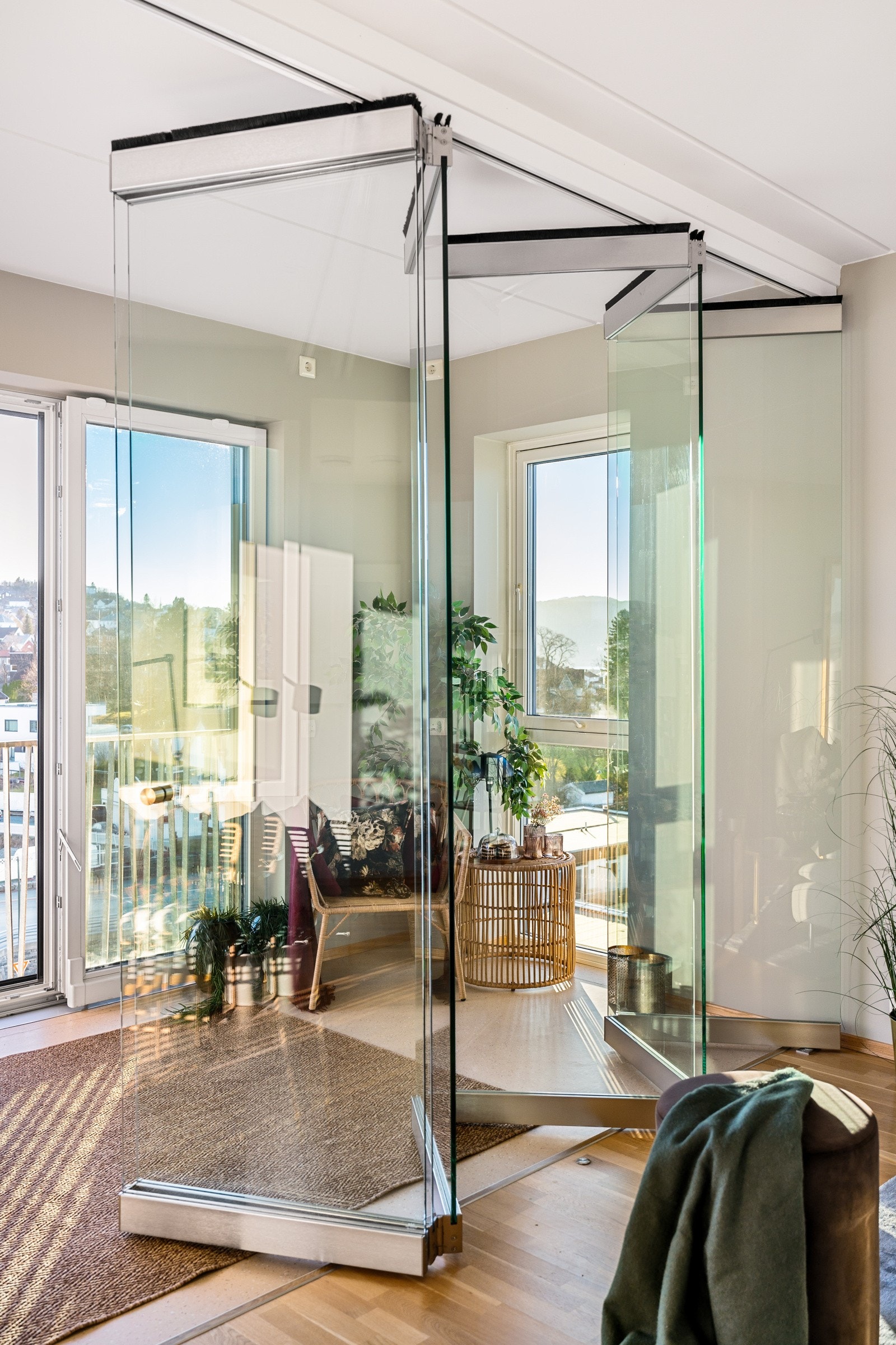 Skyvbare glassdører. Galleribilde