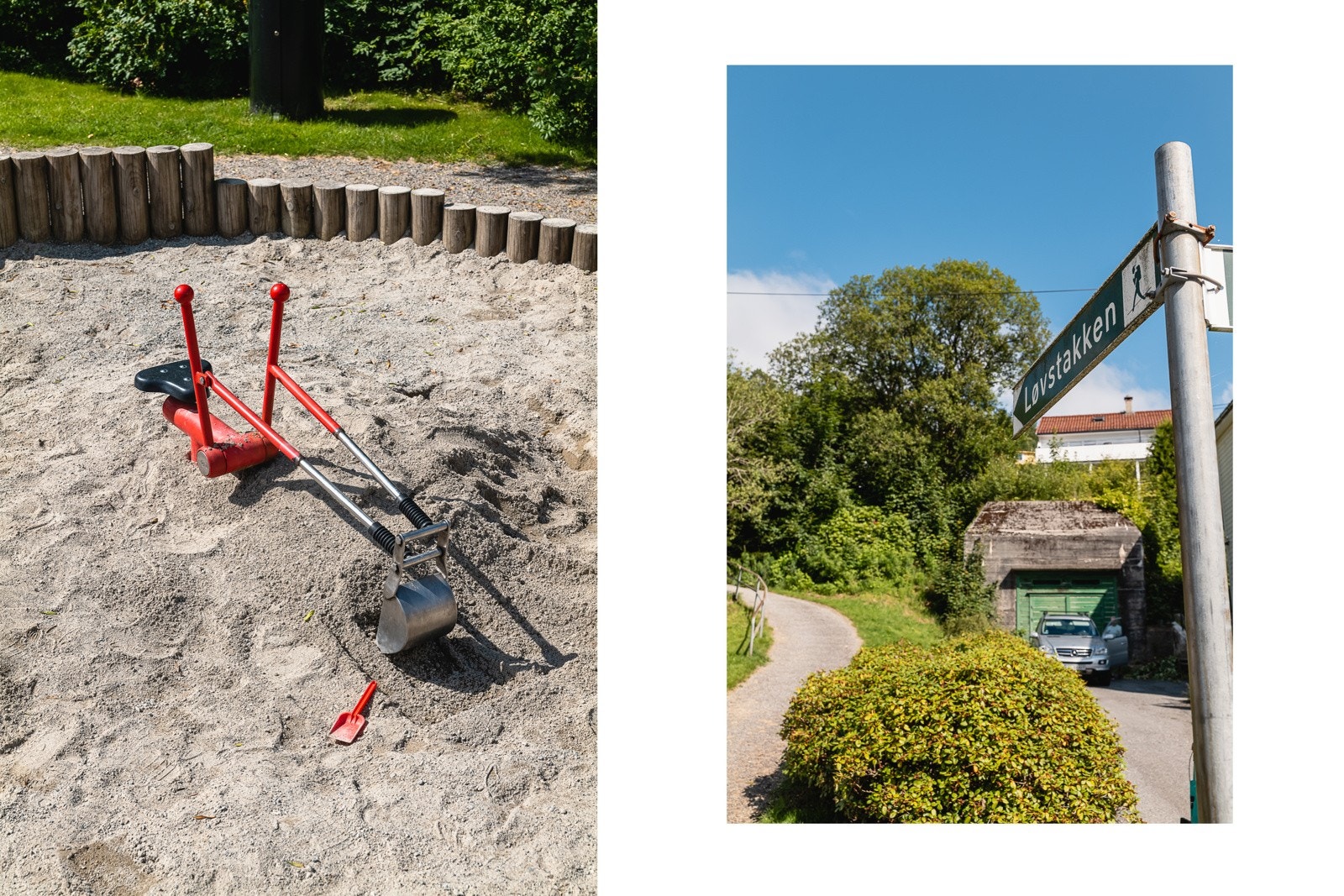 - Tomten er opparbeidet med plen, interne veier, parkeringsplasser og lekeplass - Galleribilde