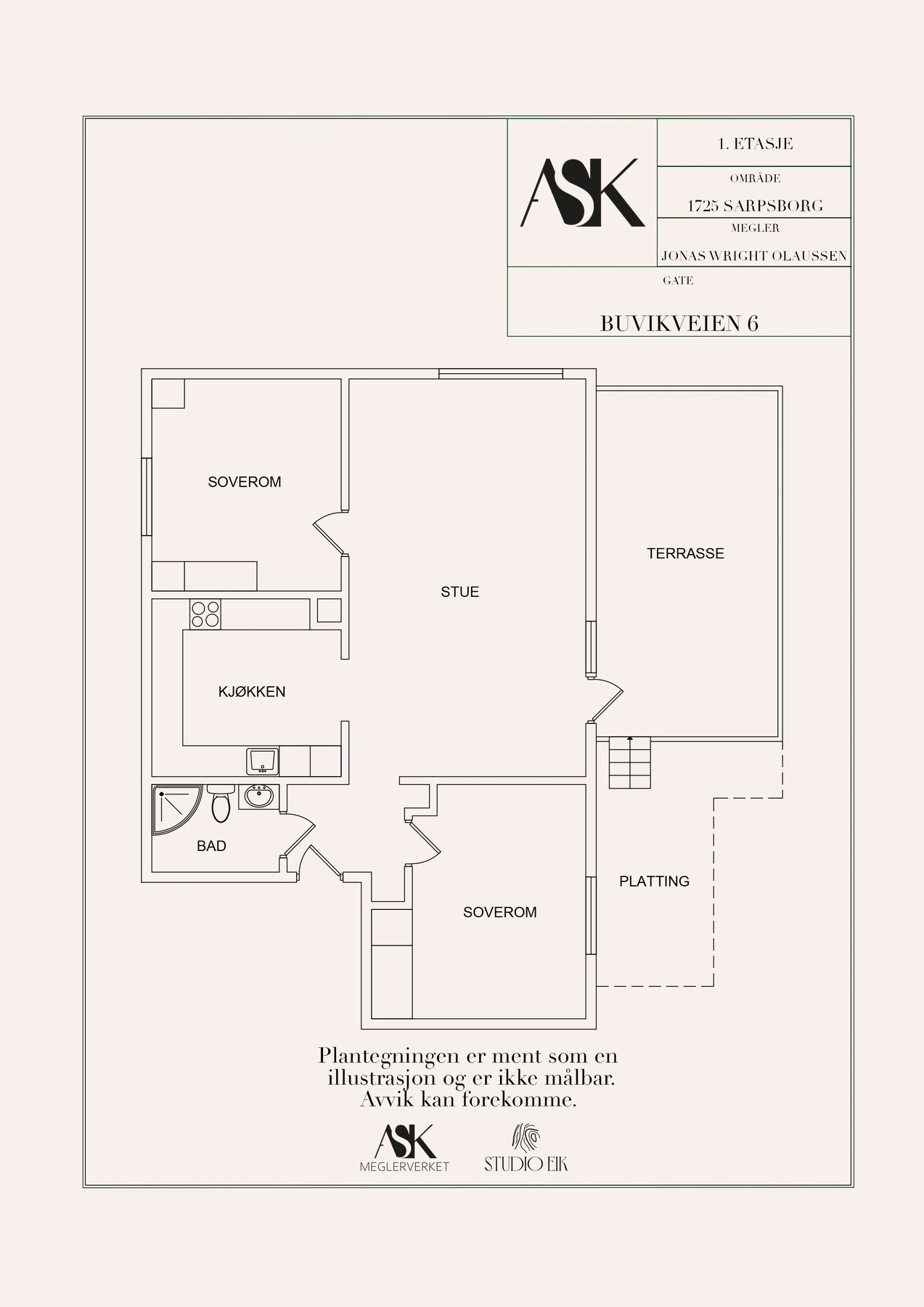 Plantegning 1. etasje. Galleribilde