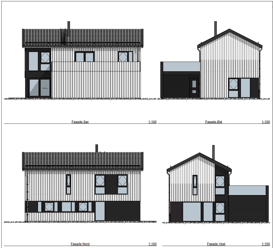 Tegninger av godkjent bygg Galleribilde