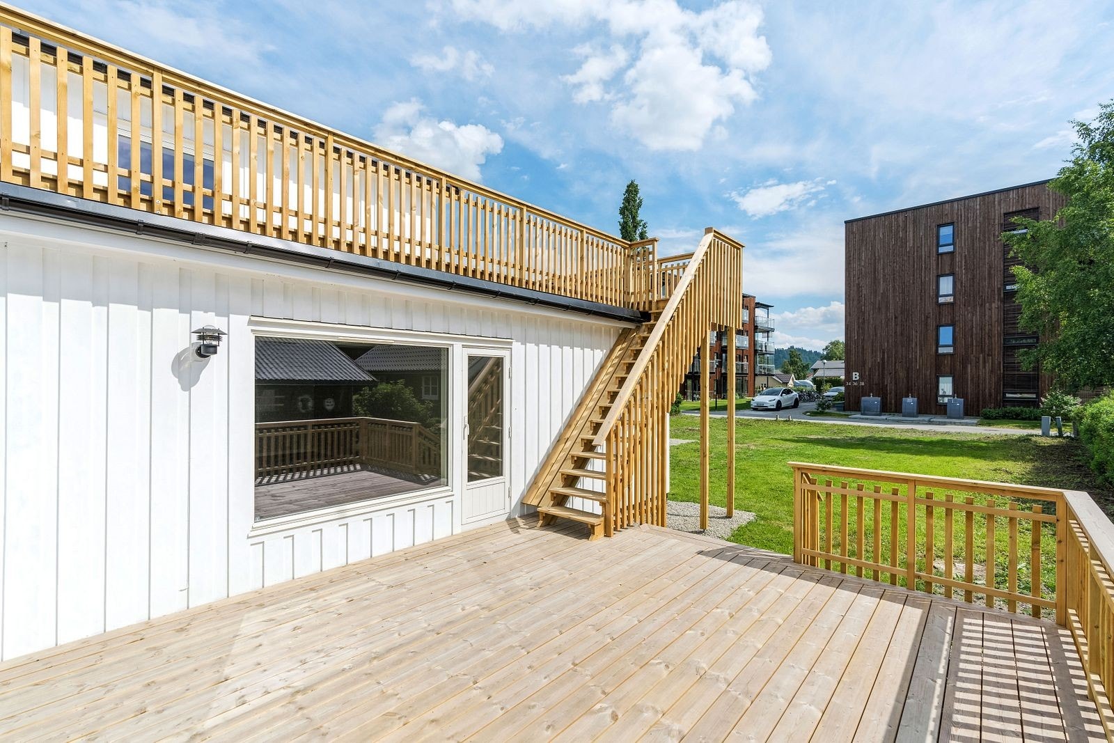 Terrassen er på 25 m² Galleribilde