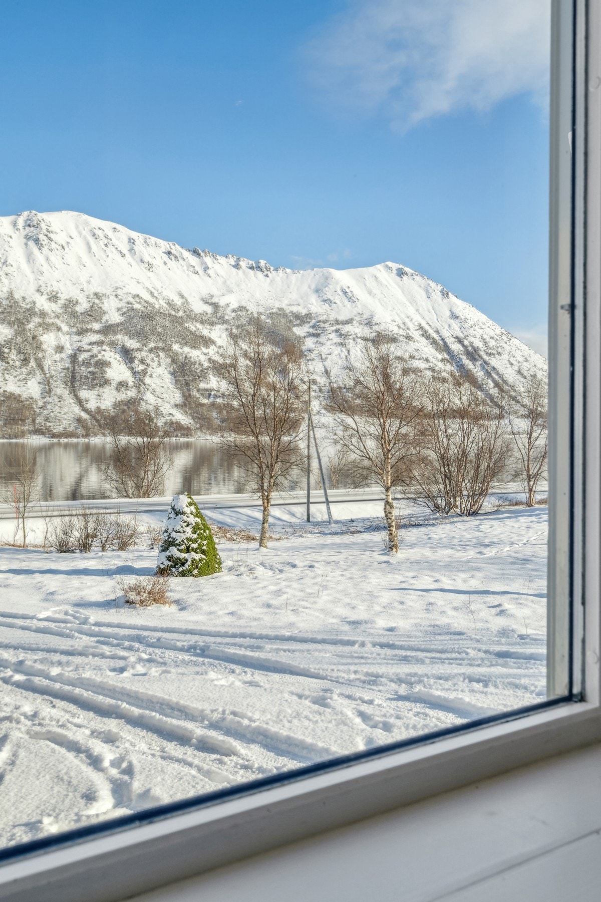 Ut de store vindusflatene har du utsikt mot Steirapollen. Galleribilde
