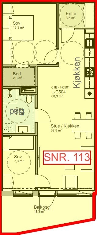 C504 - Plantegning. Små avvik kan forekomme. Galleribilde
