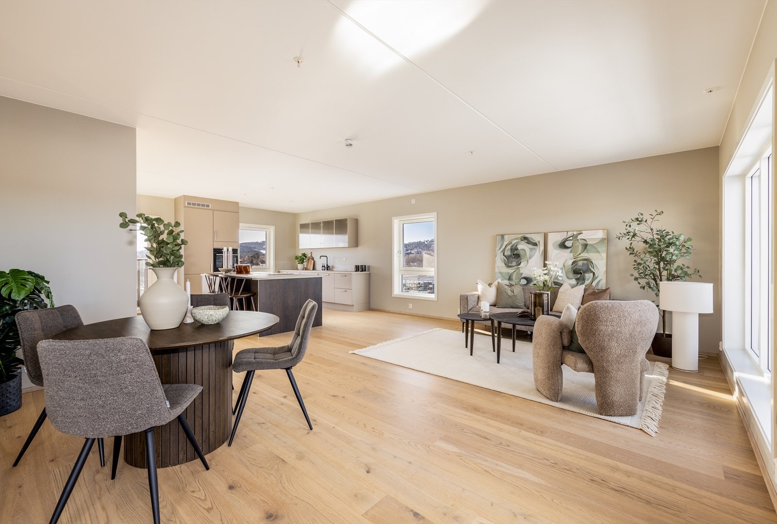 En-stav eikeparkett. Galleribilde