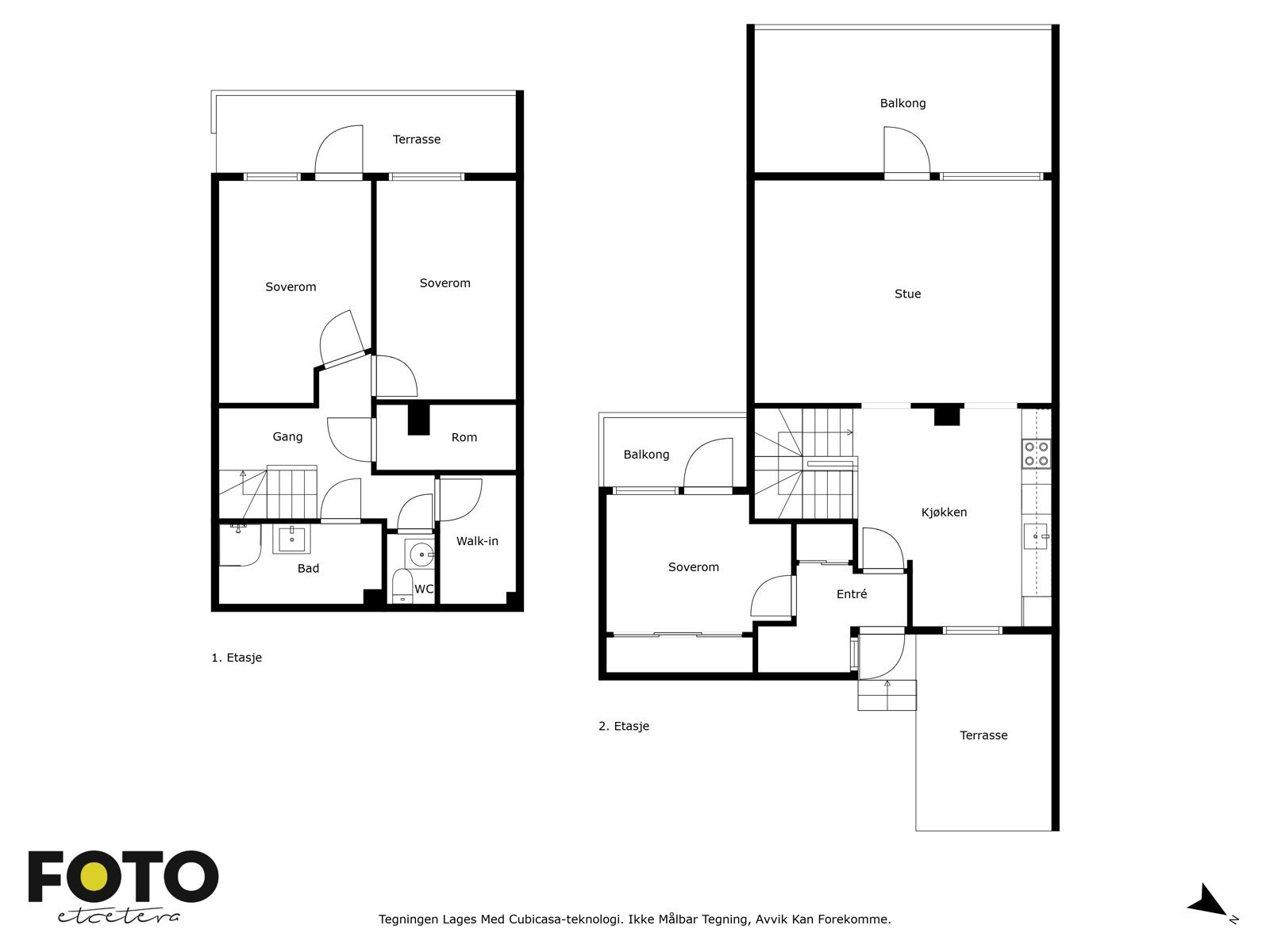 Innholdsrikt rekkehus over to plan Galleribilde