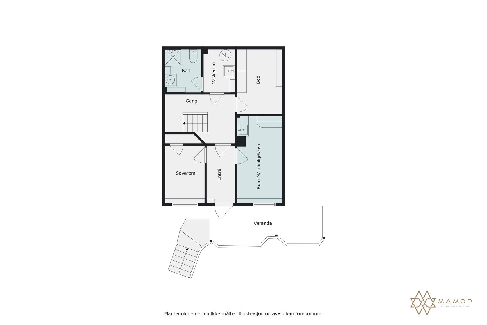 Plantegning 1. etg Galleribilde