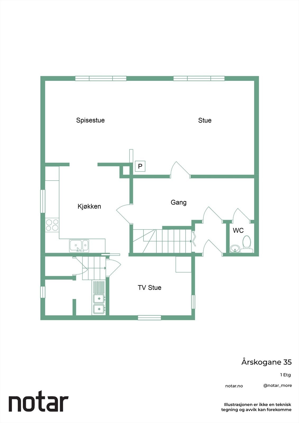 Plantegning hovedetasje Galleribilde